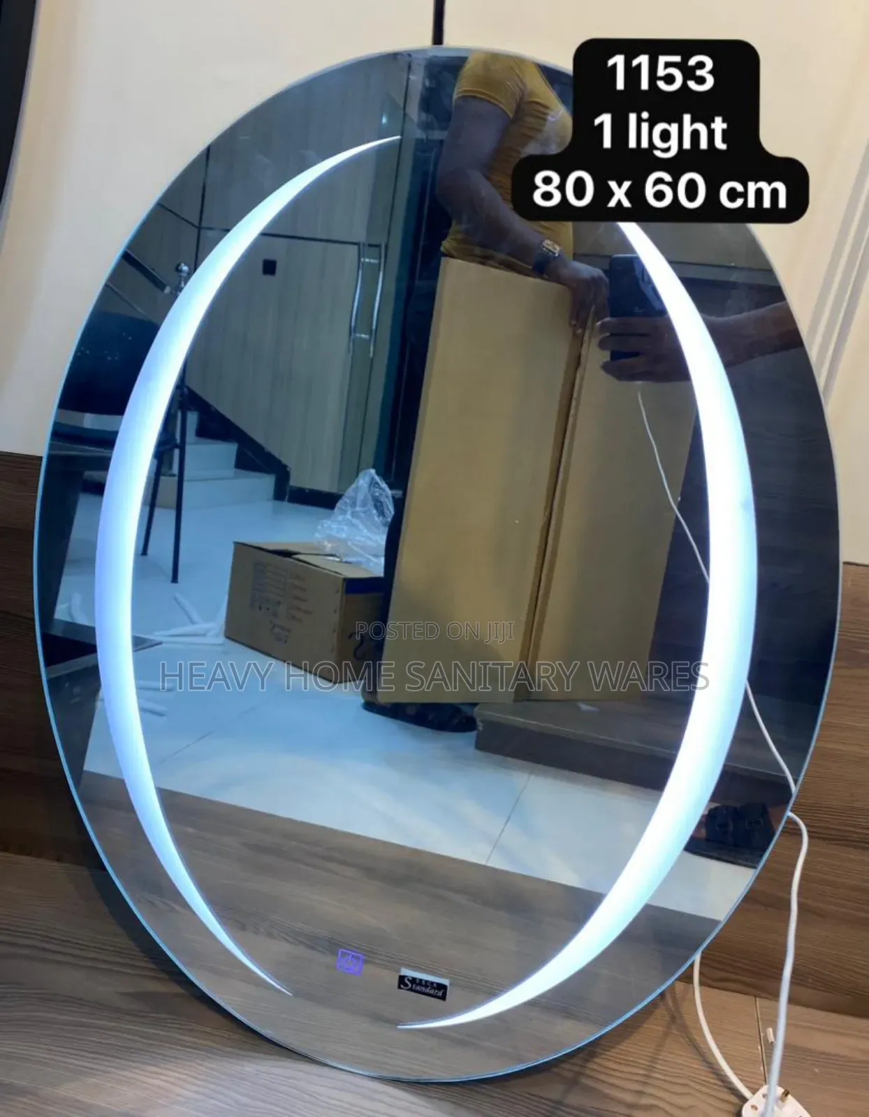 Oval Mirror With Lights 12