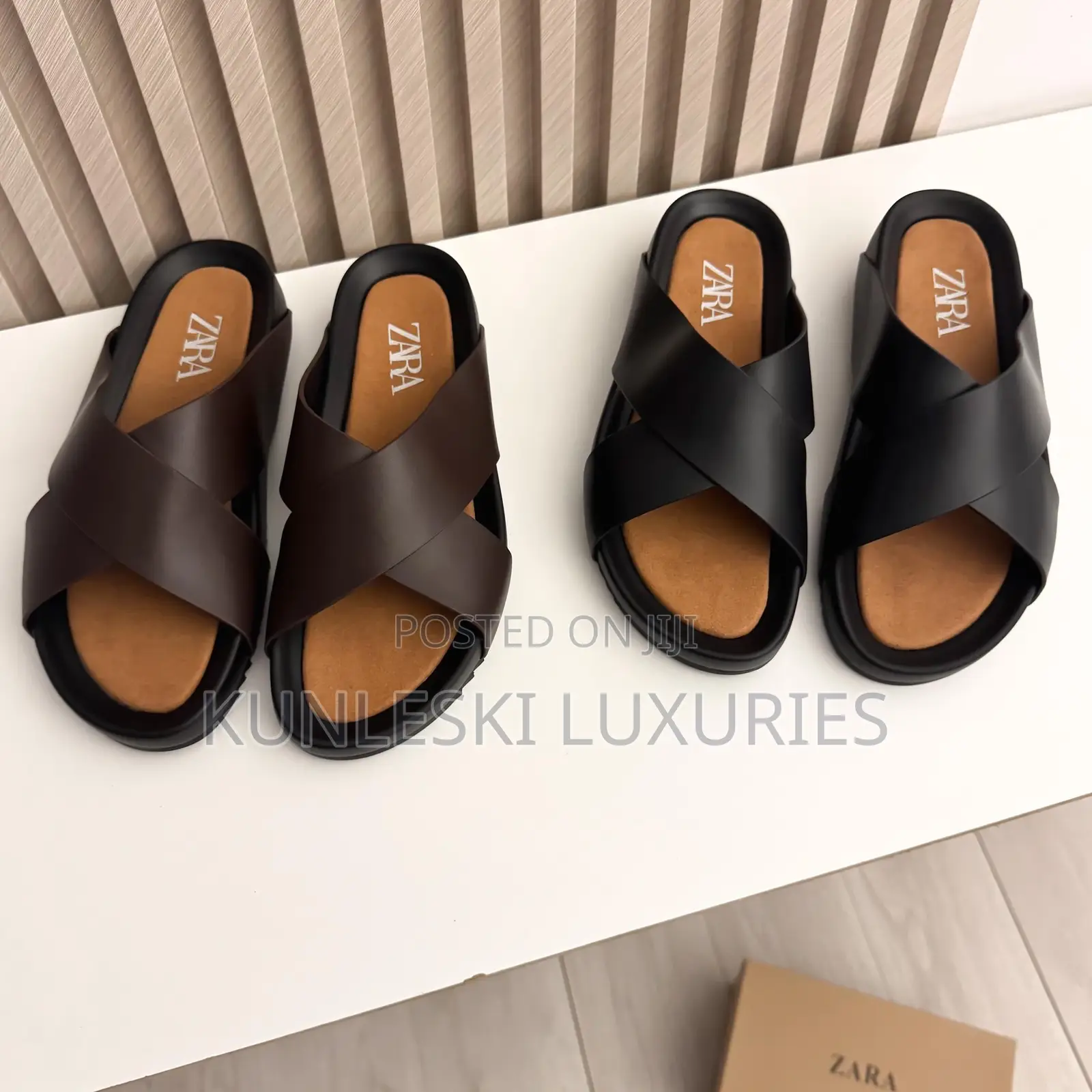 Original Zara Criss-Cross Slippere in 2 Colors