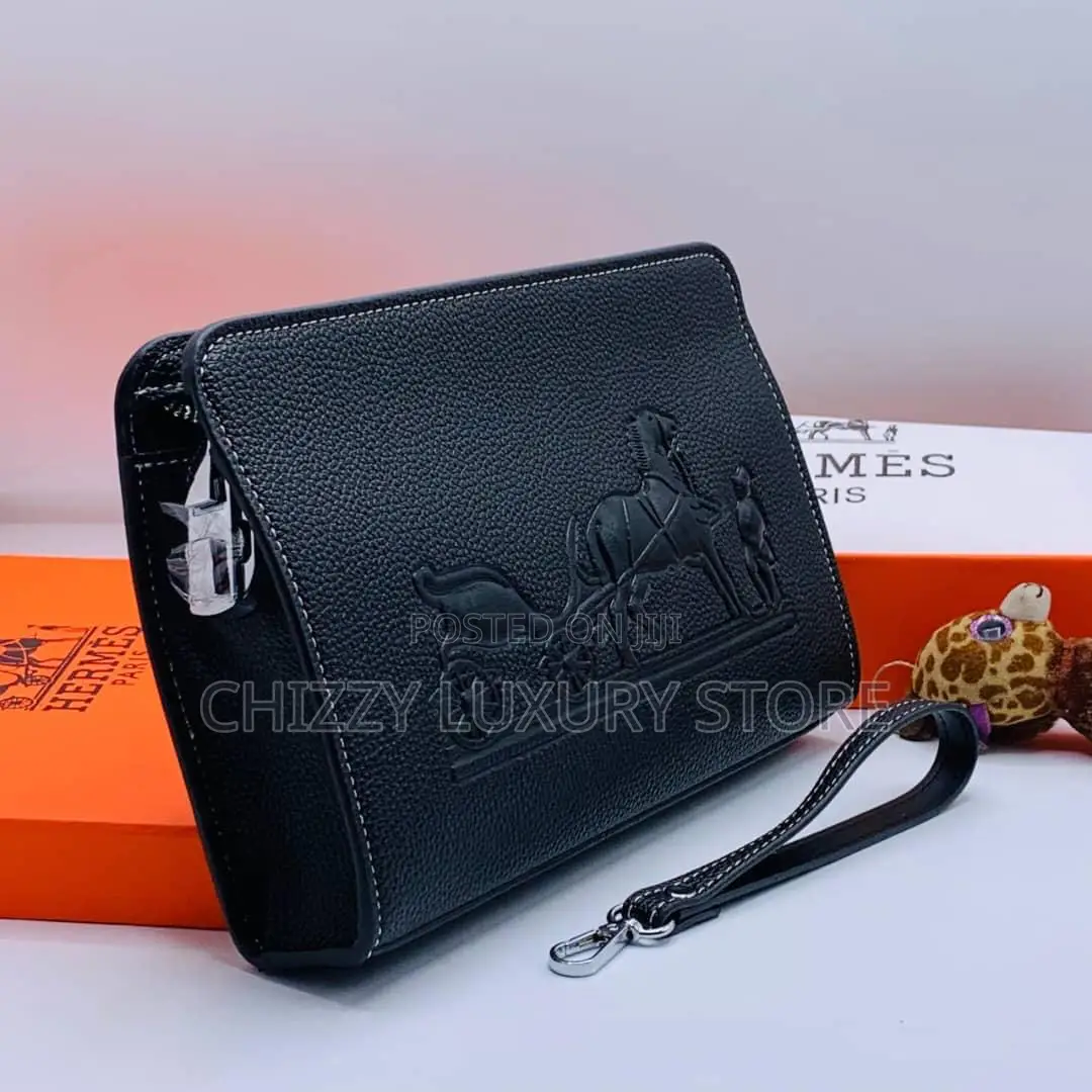 Hermes Quality Luxury Men Genuine Leather Purse