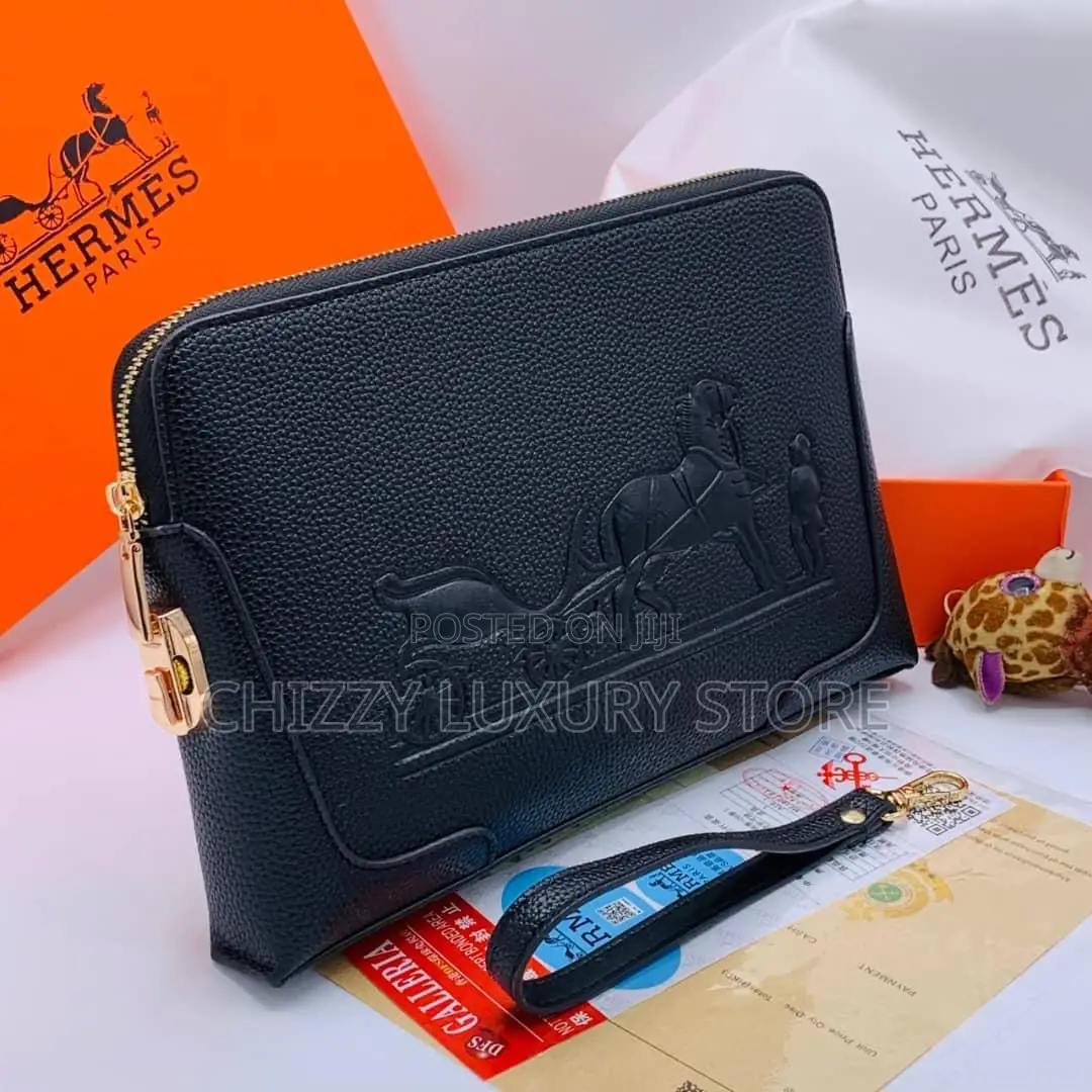 Hermes Quality Luxury Men Genuine Leather Purse