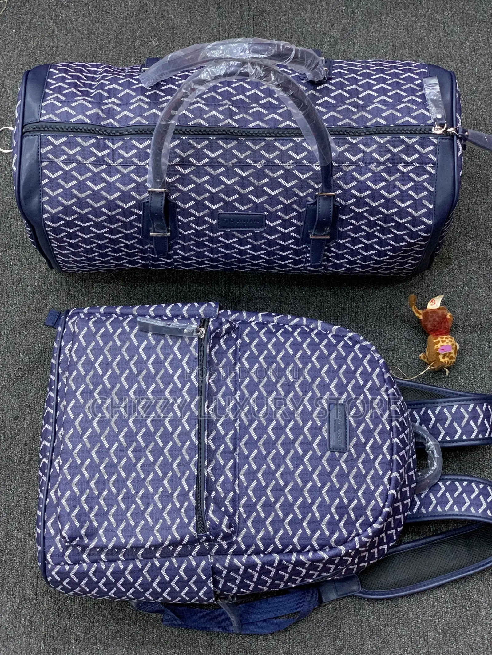 Goyard Quality Luxury Men Genuine Leather Duffle Bag/Backpack