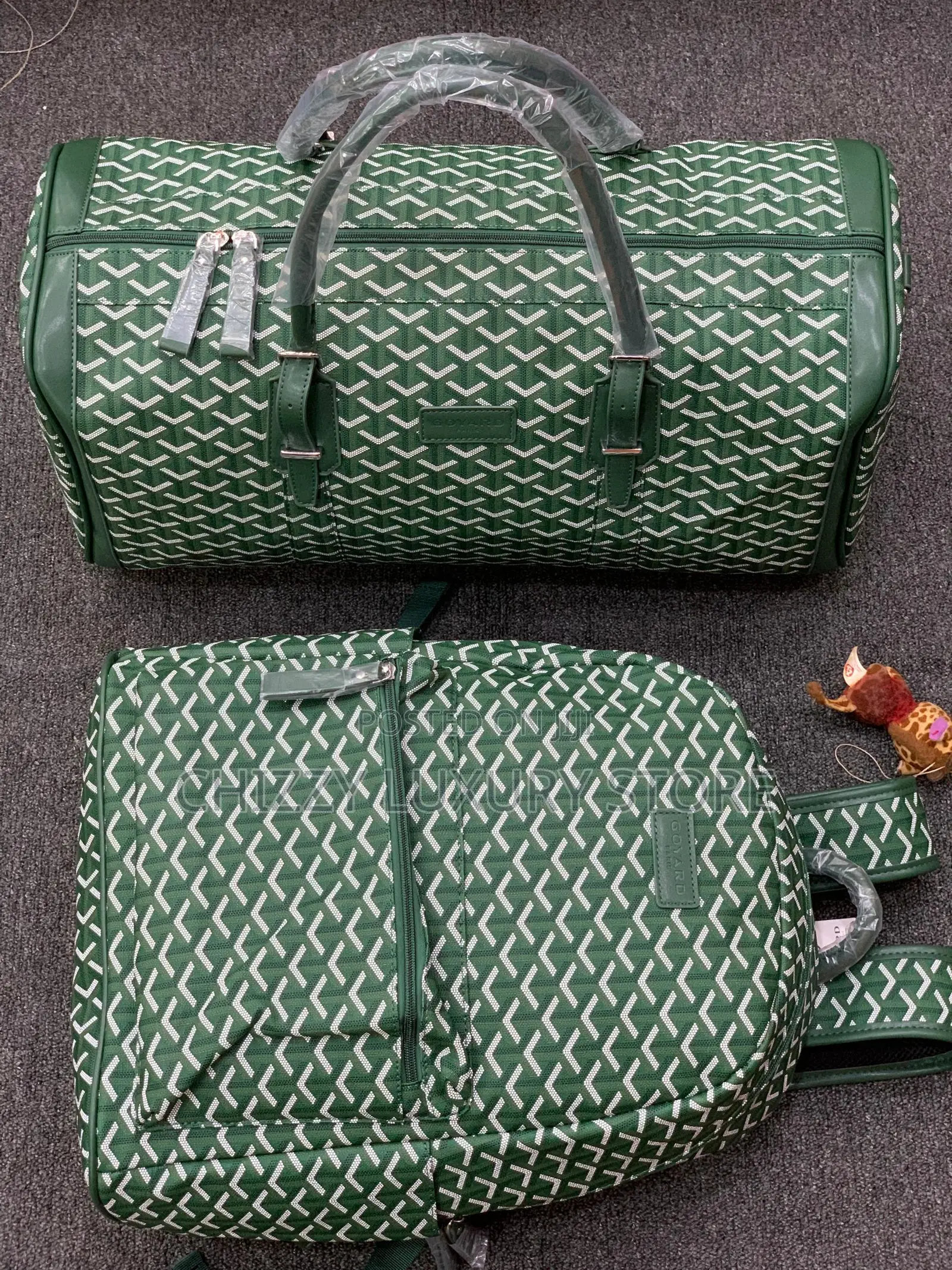 Goyard Quality Luxury Men Genuine Leather Duffle Bag/Backpack
