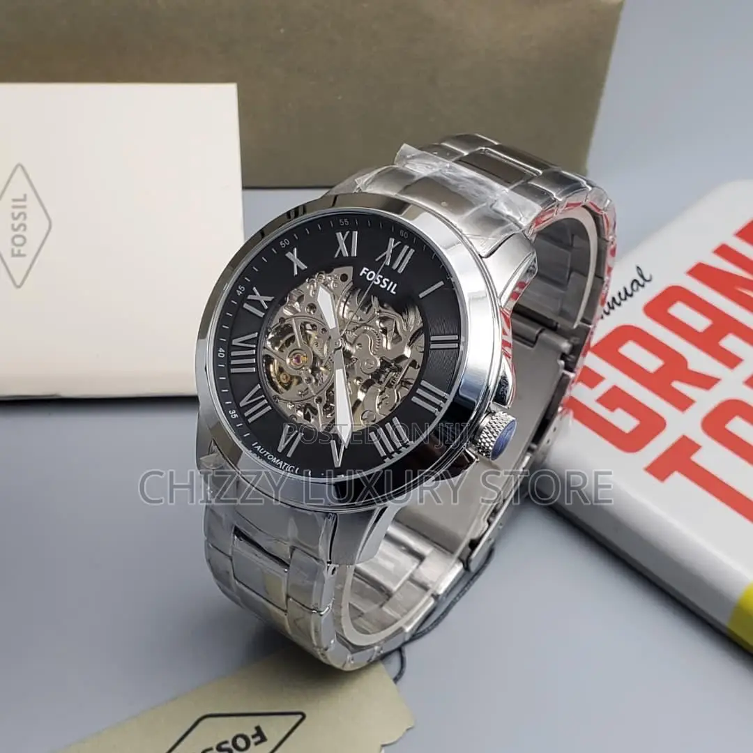 Fossil Quality Luxury Men Chain Strap Wristwatch