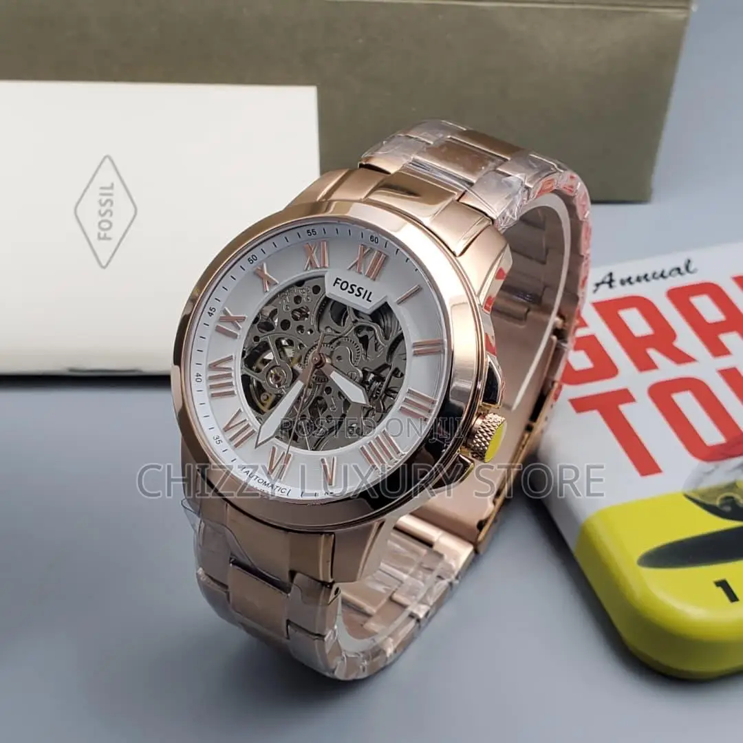 Fossil Quality Luxury Men Chain Strap Wristwatch