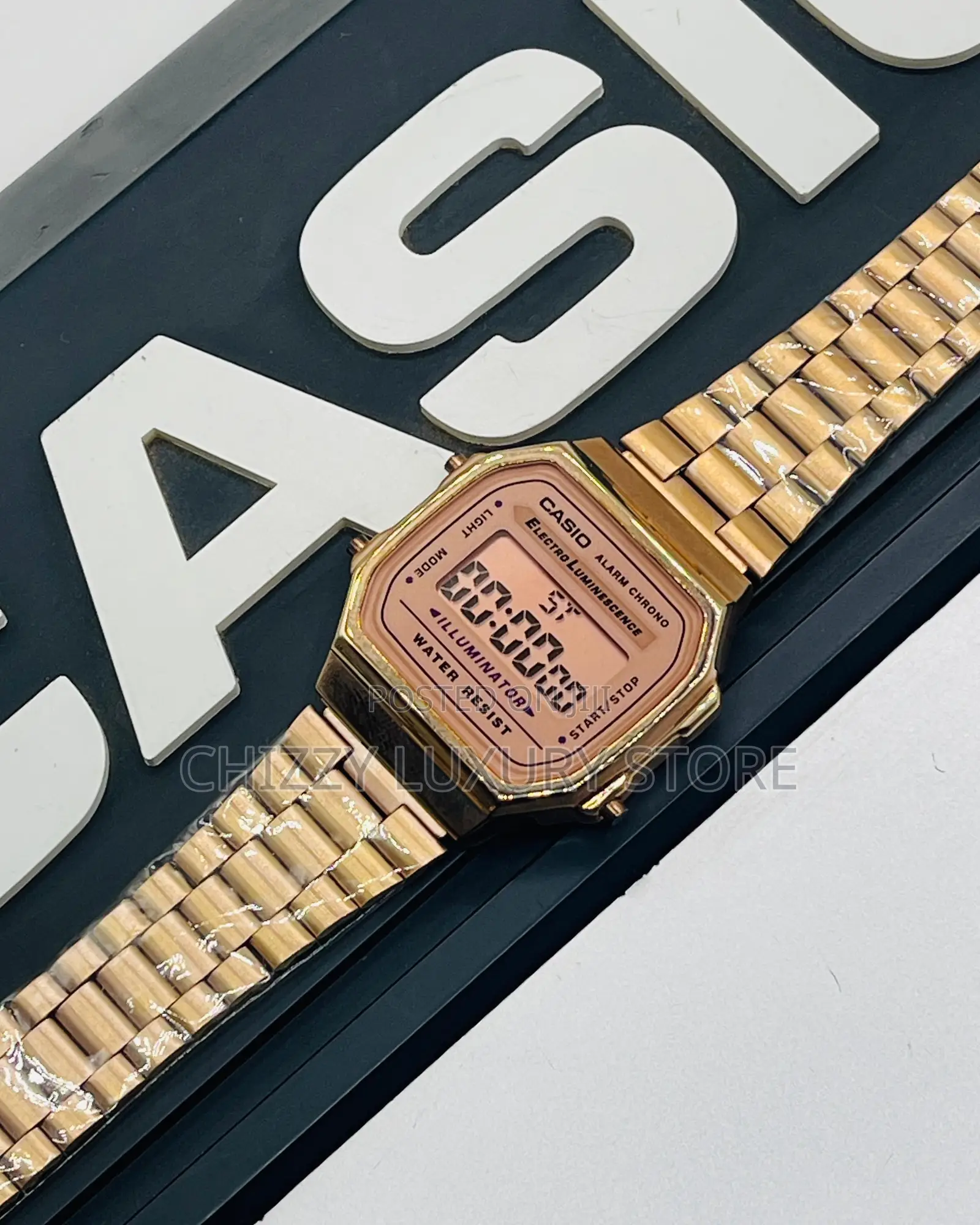 Casio Quality Luxury Digital Chain Strap Wristwatch