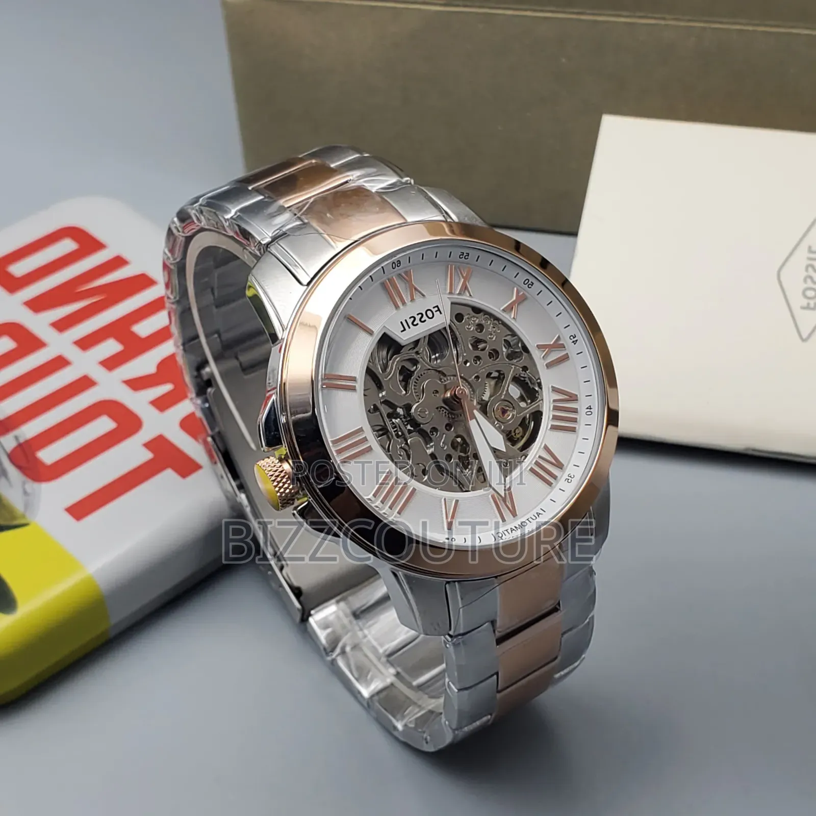 High-Quailty Fossil Two-Tone Stainless Steel Mechanical Watch