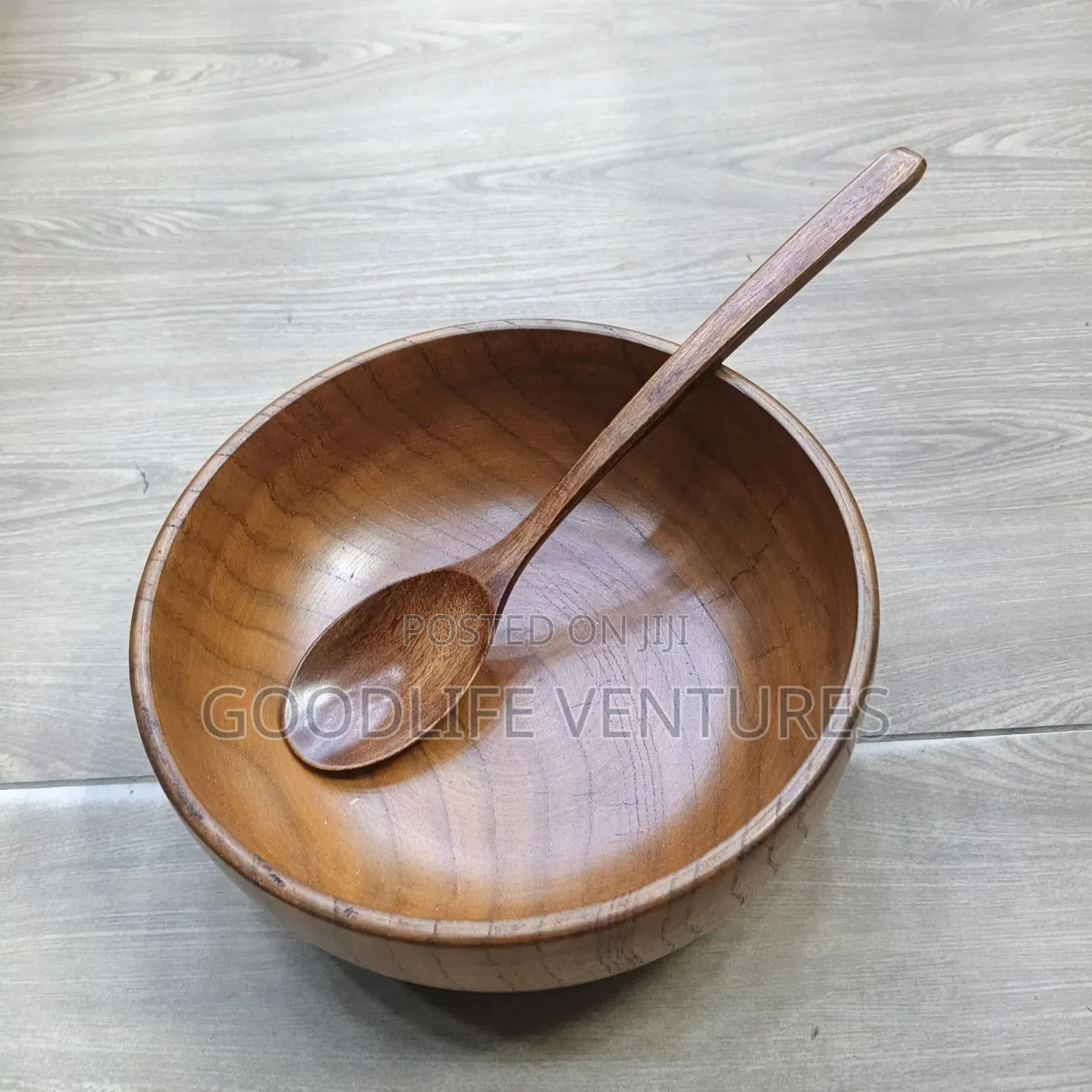 Wooden Bowl and Spoon