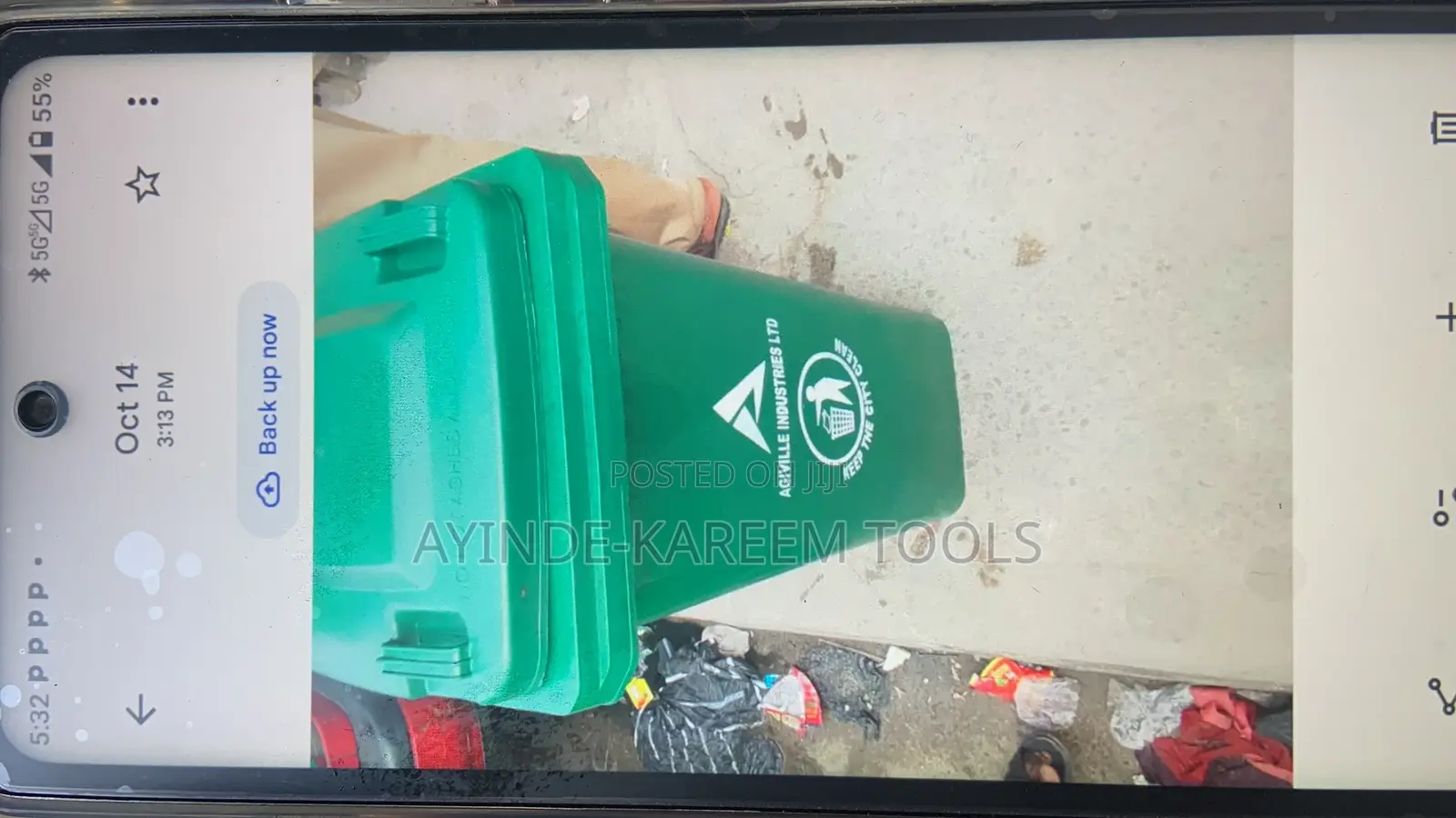 240litres Waste Bin (Green Colour)