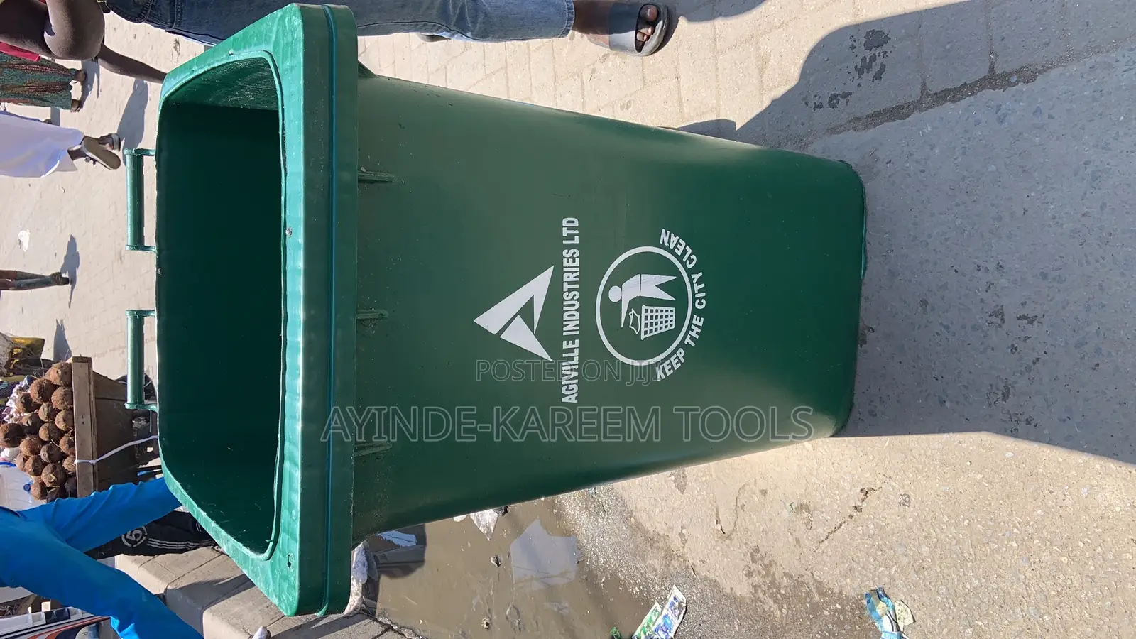 240litres Waste Bin (Green Colour)