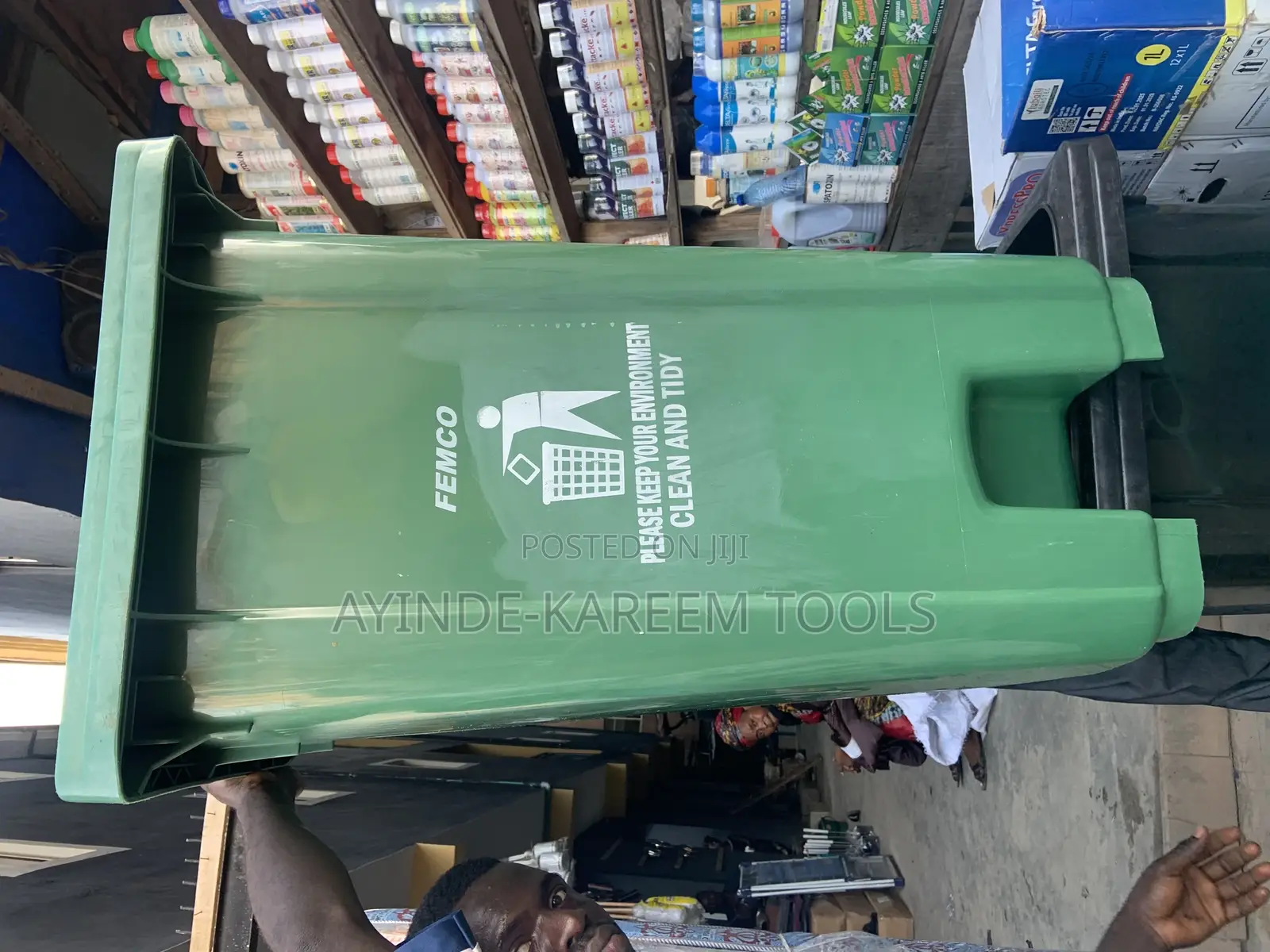 240litres Waste Bin (Green Colour)