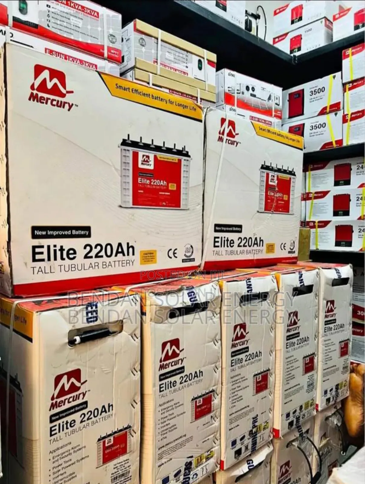Mercury Elite 220ah 12v Tall Tubular Battery – Long Life Backup
