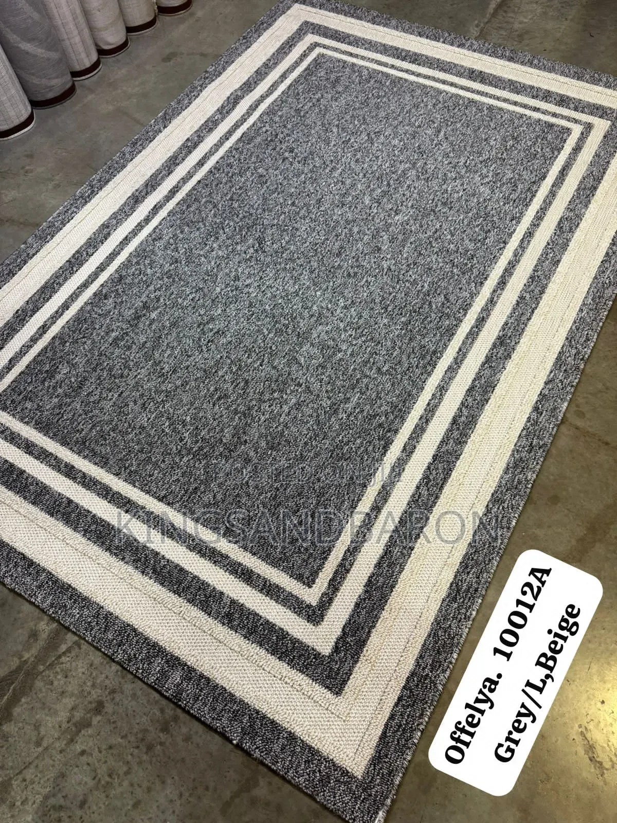 7x10fts Gray/Beige Turkey Center Rug