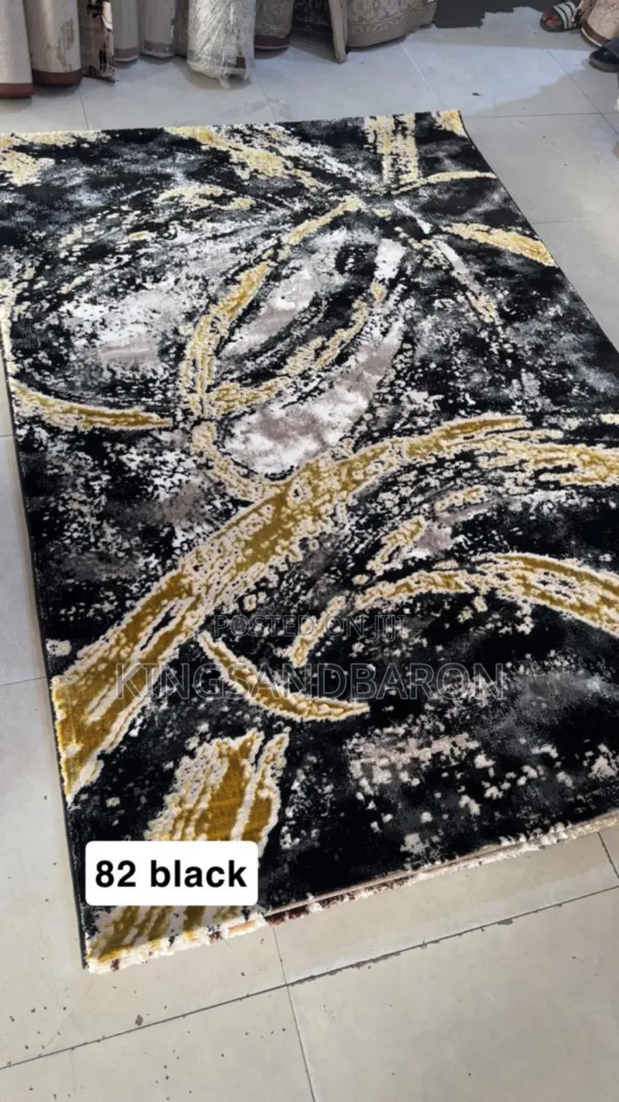 7x10fts Black Turkey Center Rug