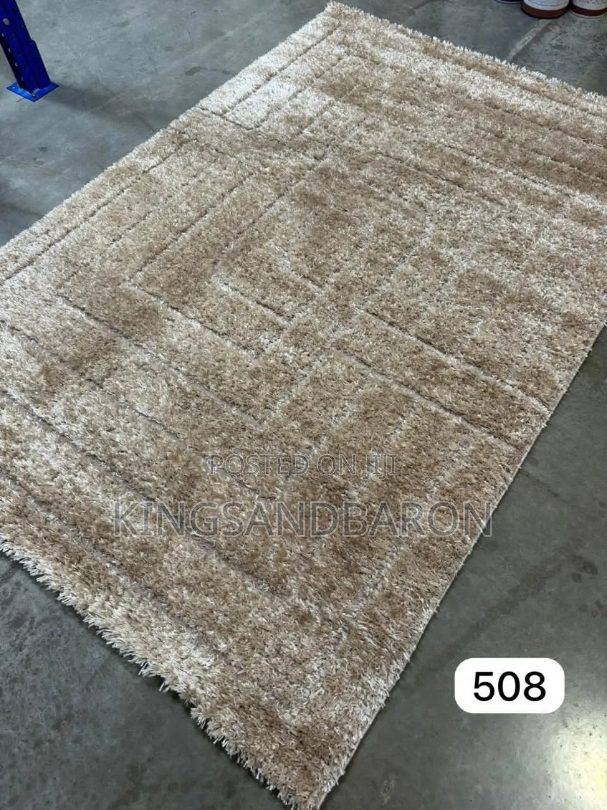 5x7fts Beige Shaggy Center Rug