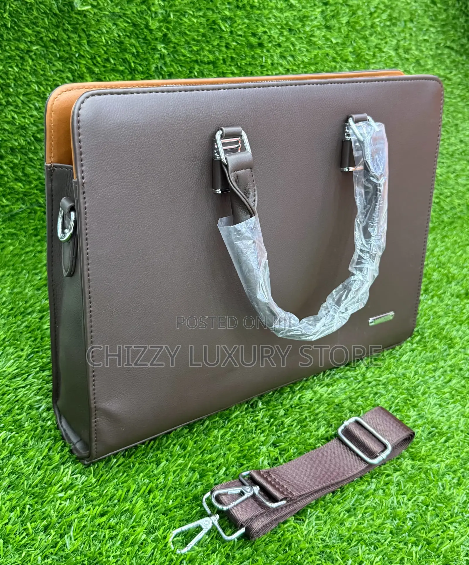 High Quality Luxury Men Genuine Leather Laptop Bag