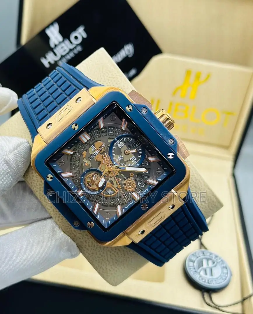 Hublot Quality Luxury Men Chronograph Rubber Strap Wristwatch
