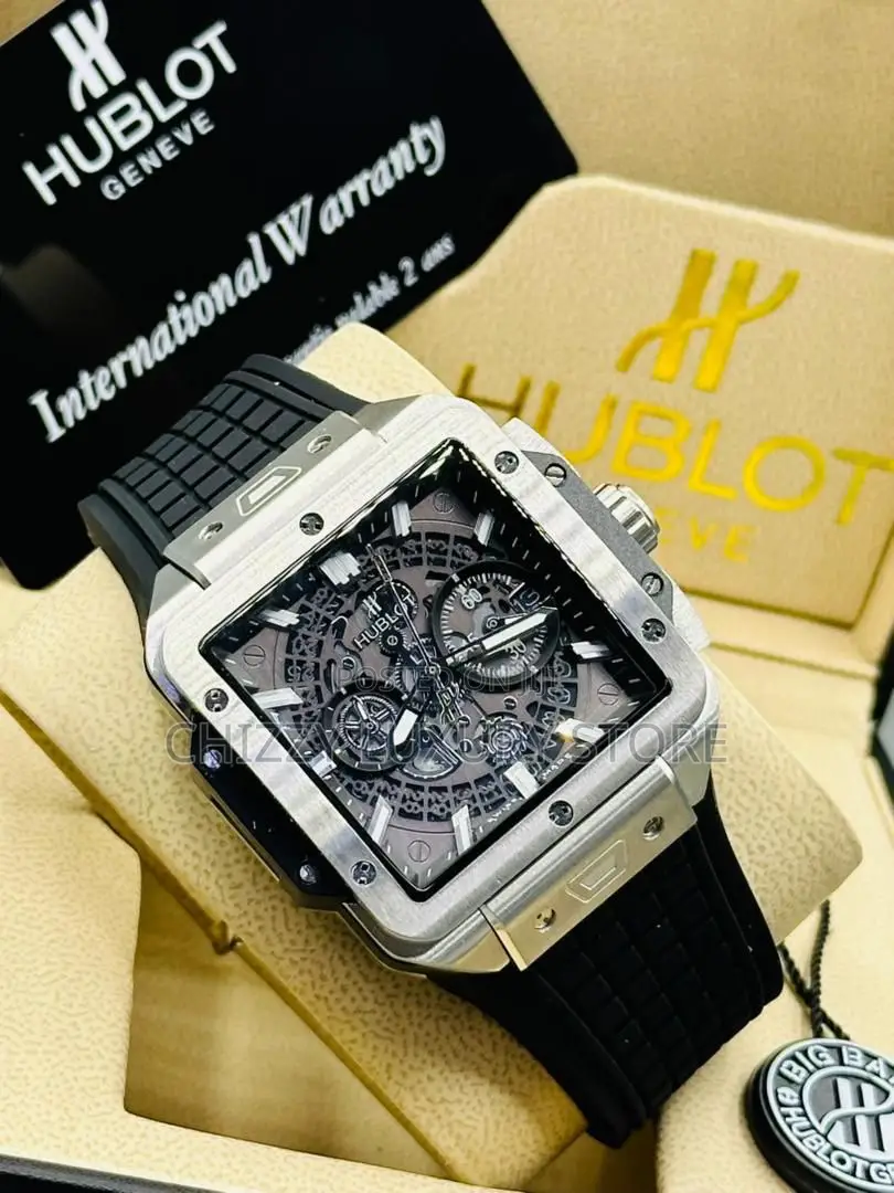 Hublot Quality Luxury Men Chronograph Rubber Strap Wristwatch
