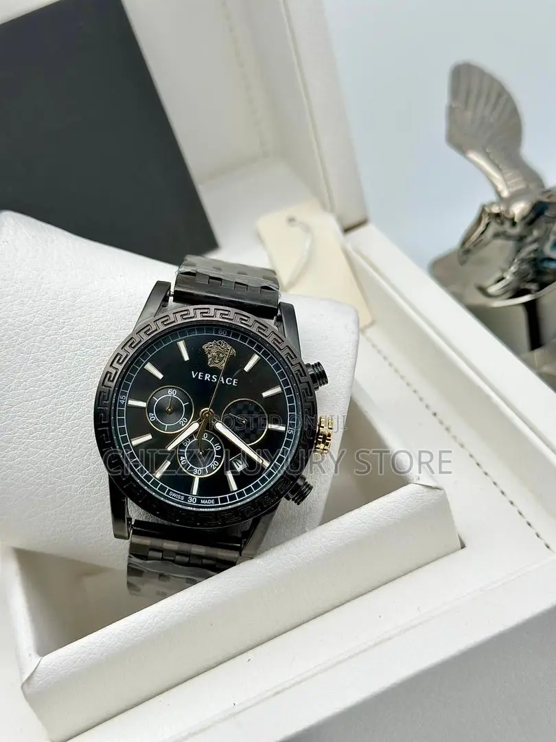 Versace Quality Luxury Men Chain Strap Wristwatch