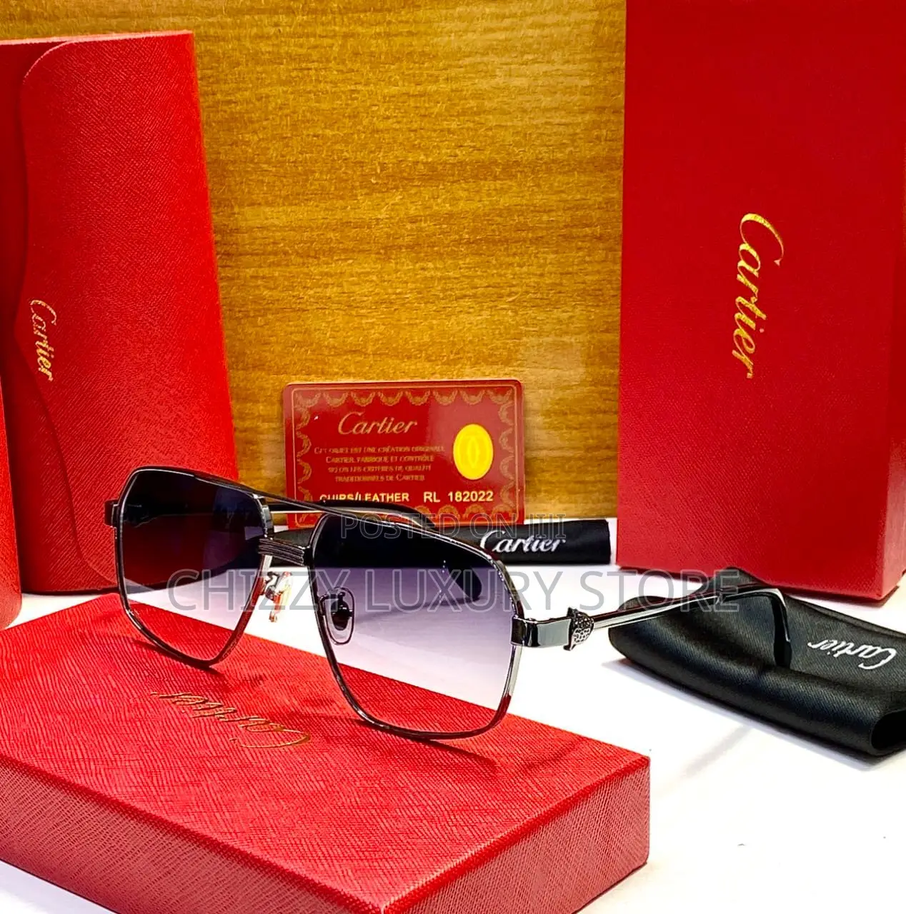 Cartier Quality Luxury Men Sunglasses