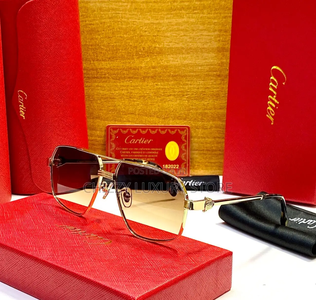 Cartier Quality Luxury Men Sunglasses