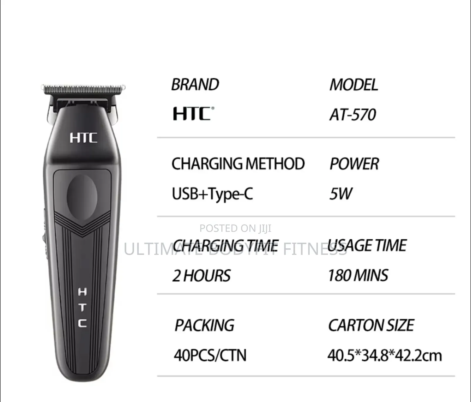 Brand New HTC at-570 Professional Barber Hair Clipper