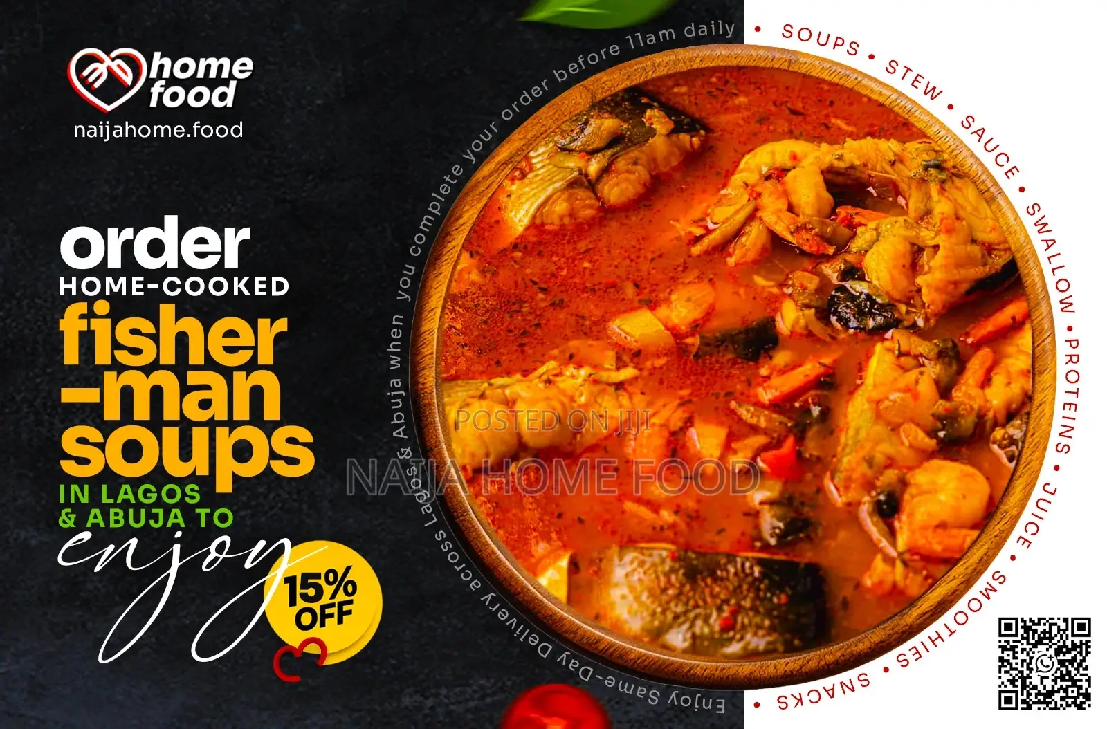 Order Fisherman Soup From Naija Home Food at 25% Off Your First Orders
