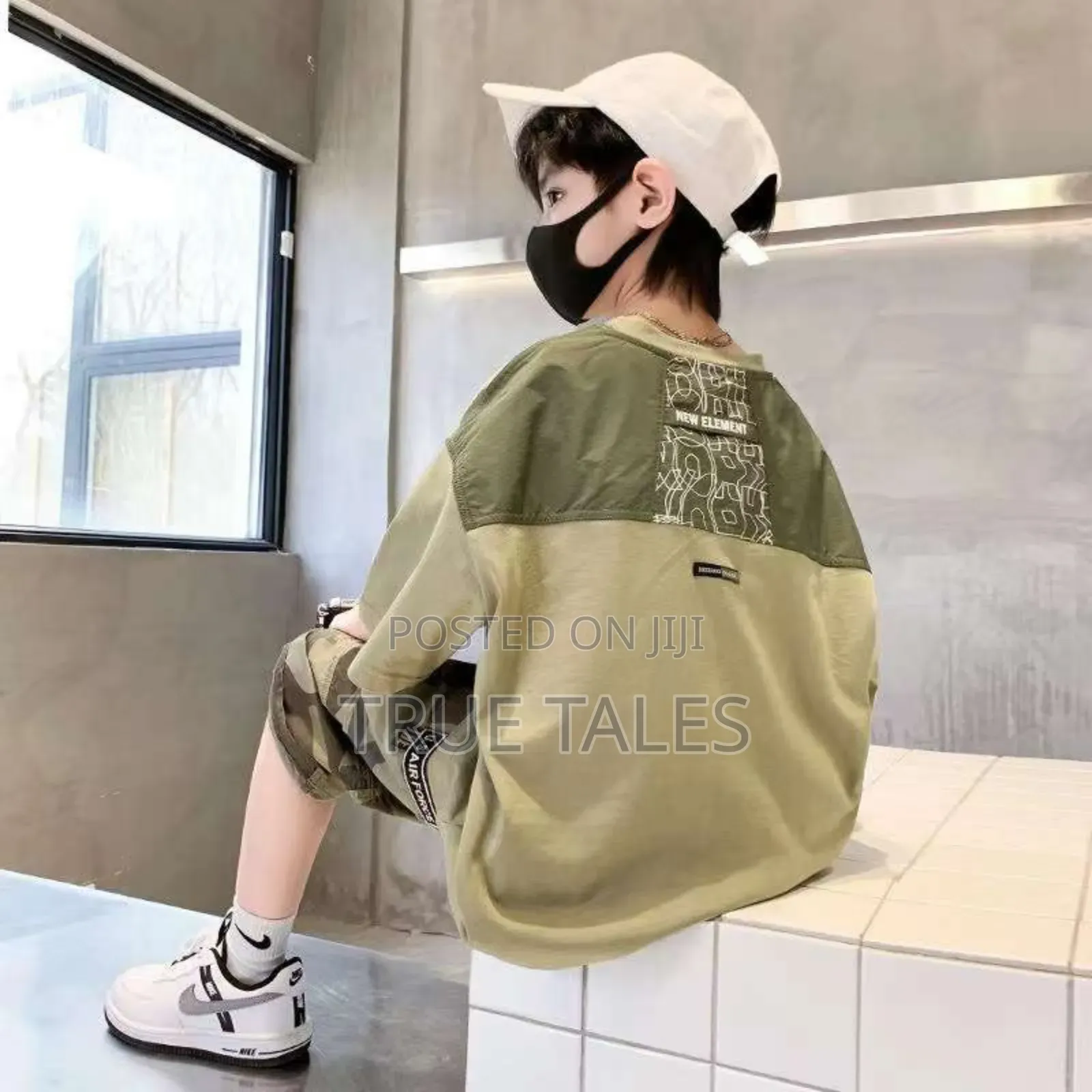 Boy's Camouflage Pattern Top And Bottom Cotton Set Ages 3 To 13 Years