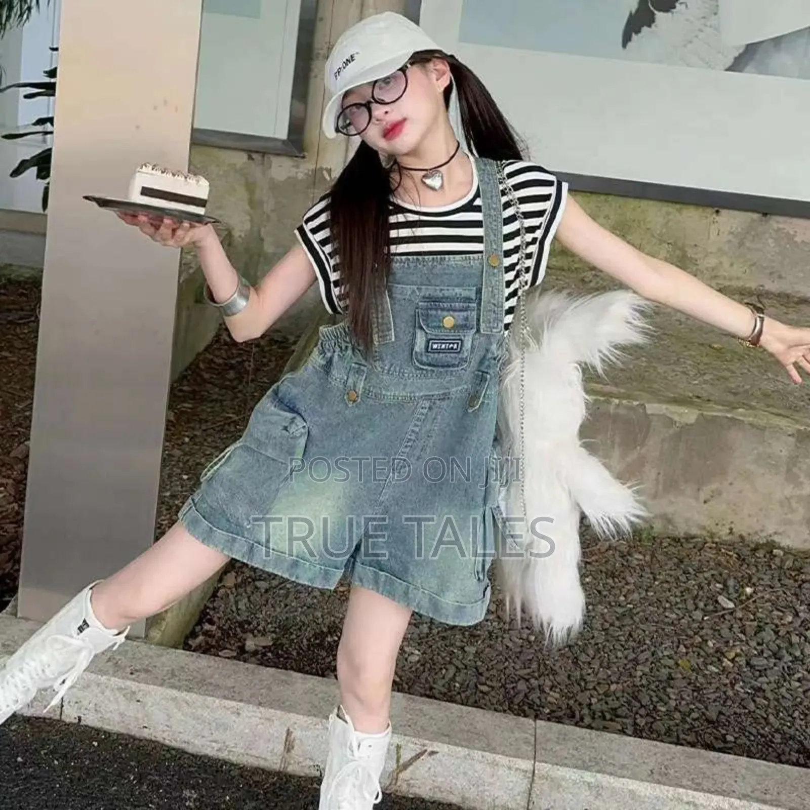 Girls Stone Washed Jeans Short Dungarees Only Ages 4 To 14 Years