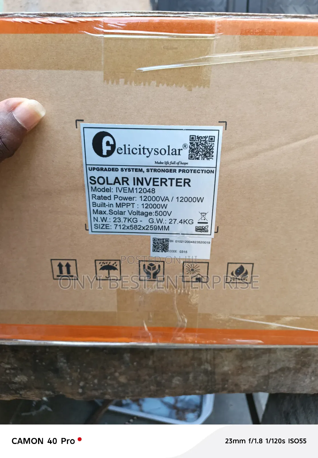 Felicity Solar Hybrid Inverter Ivem 12kva 48v Available