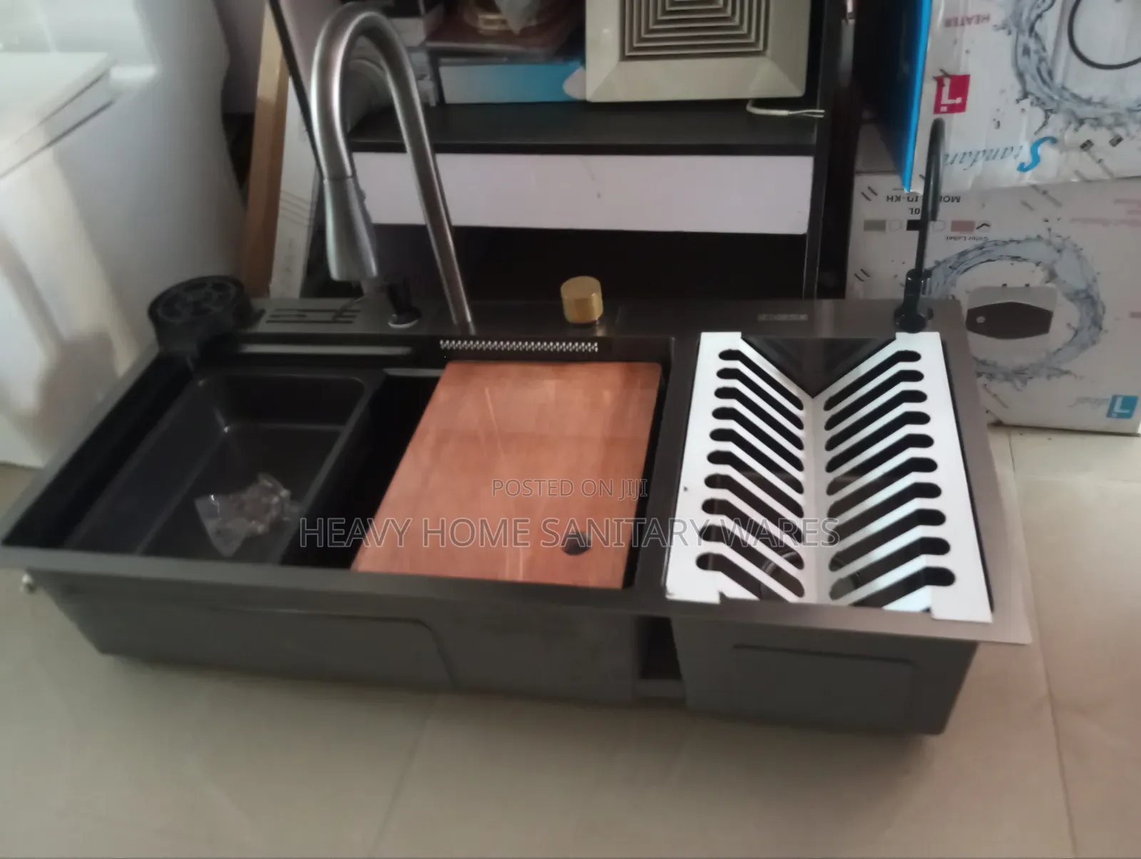 Pure Black Digital Kitchen Sink