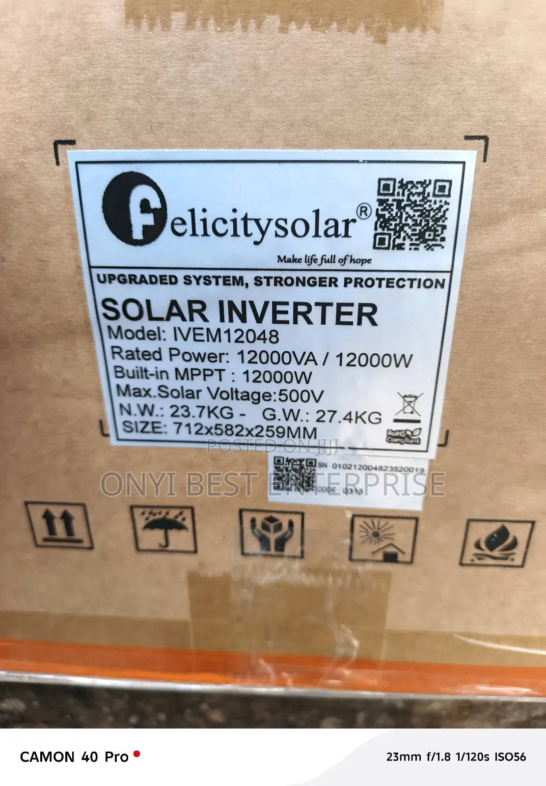 12kva 48v Felicity Hybrid Inverter Inbuilt Charger Control