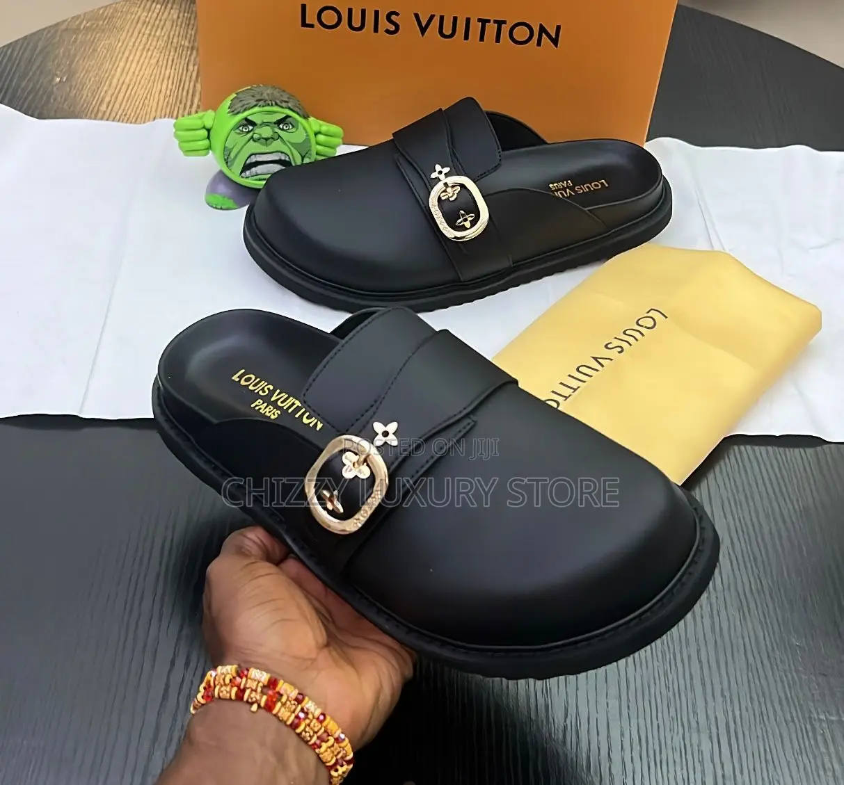 Louis Vuitton Quality Luxury Men Genuine Leather Half Shoe