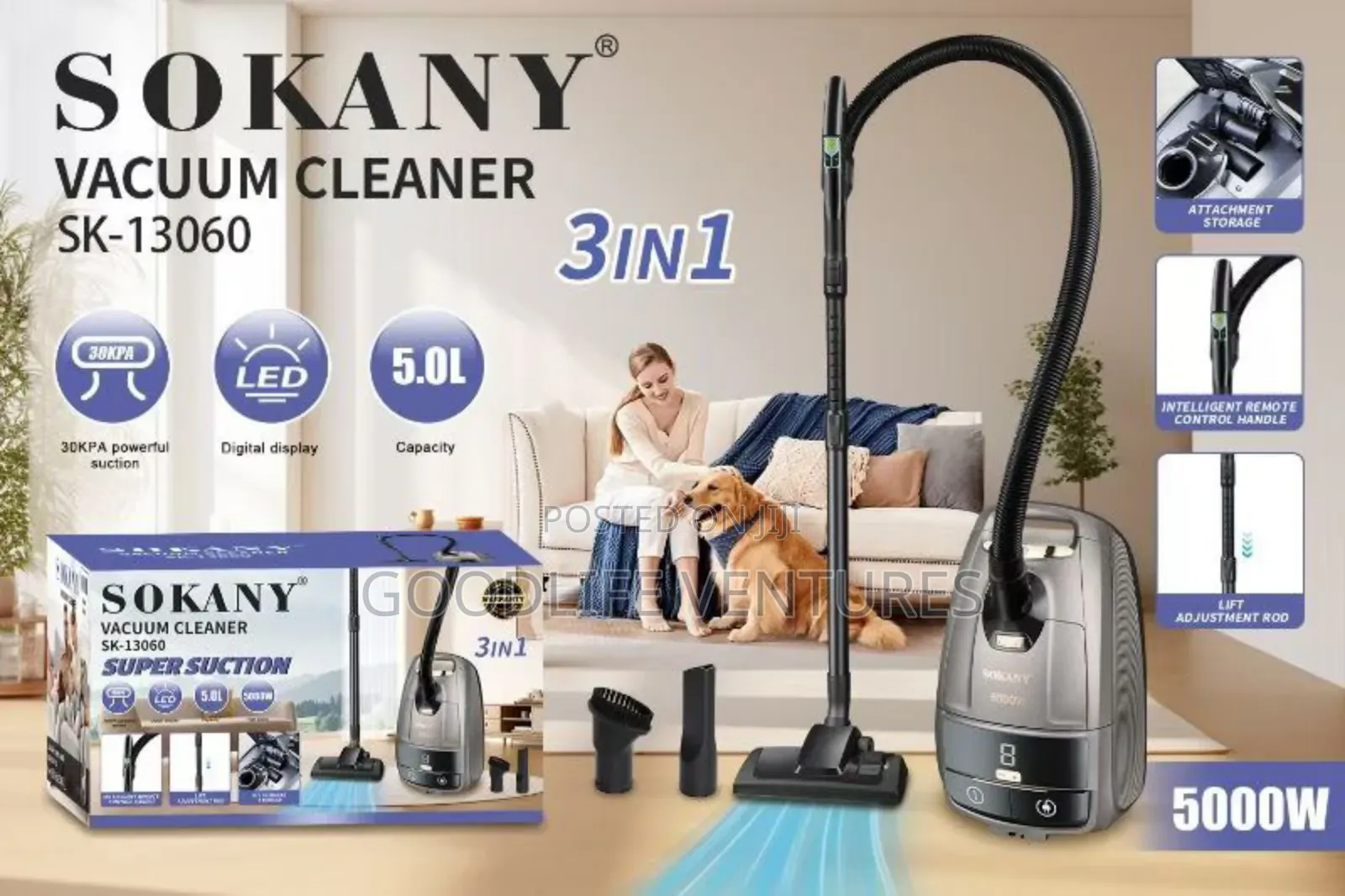 3-in-1 Sokany Vacuum Cleaner