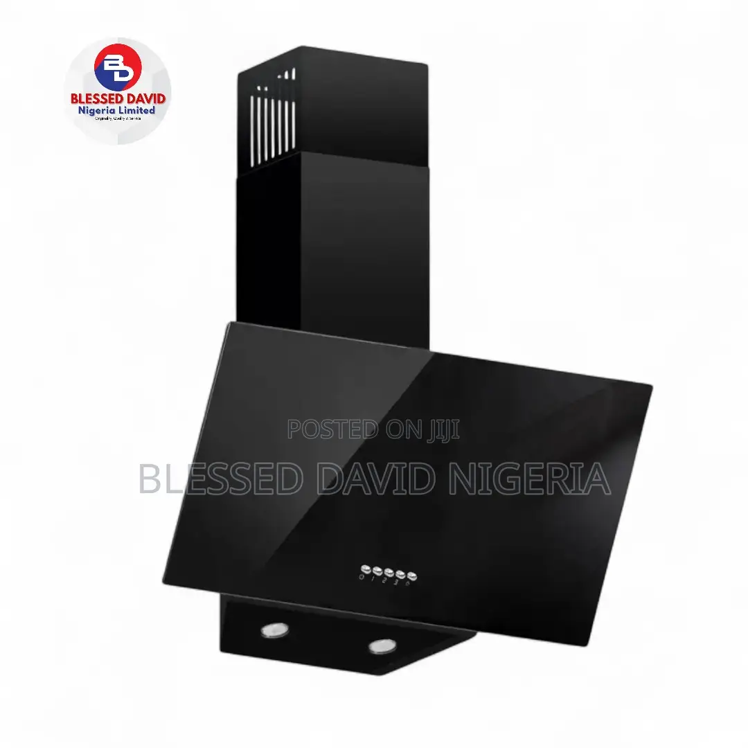 Maxi Hood 60cm Angled Curved (D001bl) Black Glass