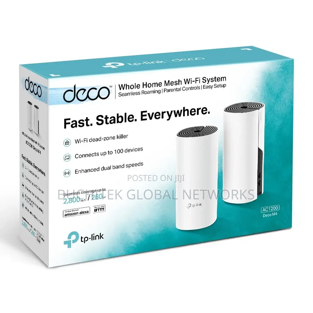 TP-Link Deco M4(2-Pack) Ac1200 Whole Home Mesh Wi-Fi System