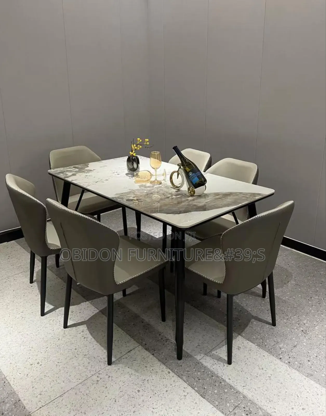 Portable Marble Top Dining Table