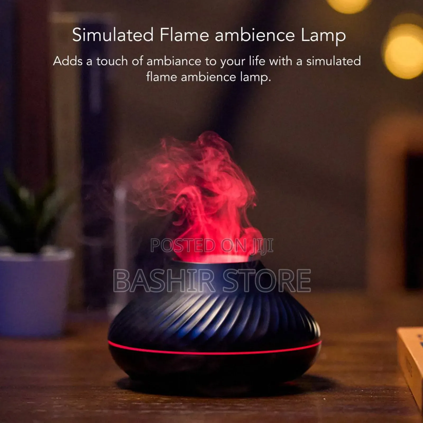 Dealfun Flame Aroma Diffuser Humidifier 7 Flame Color Night Light,