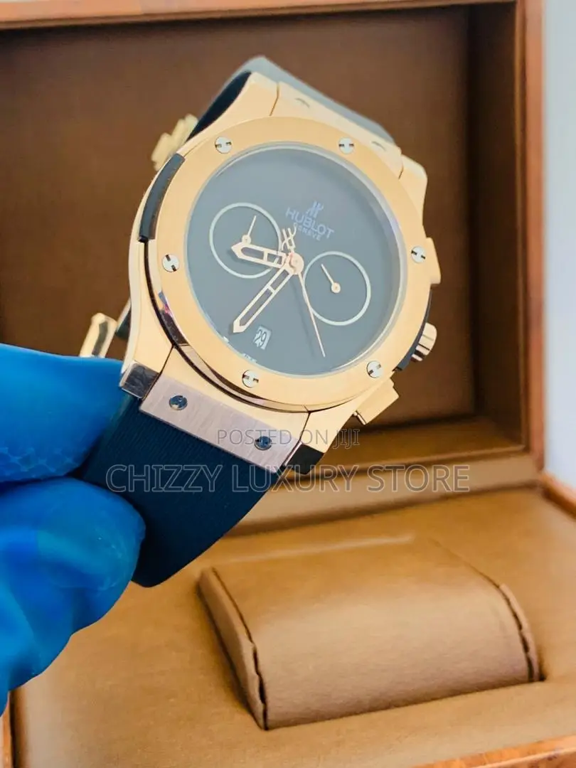 Hublot Quality Luxury Men Rubber Strap Wristwatch
