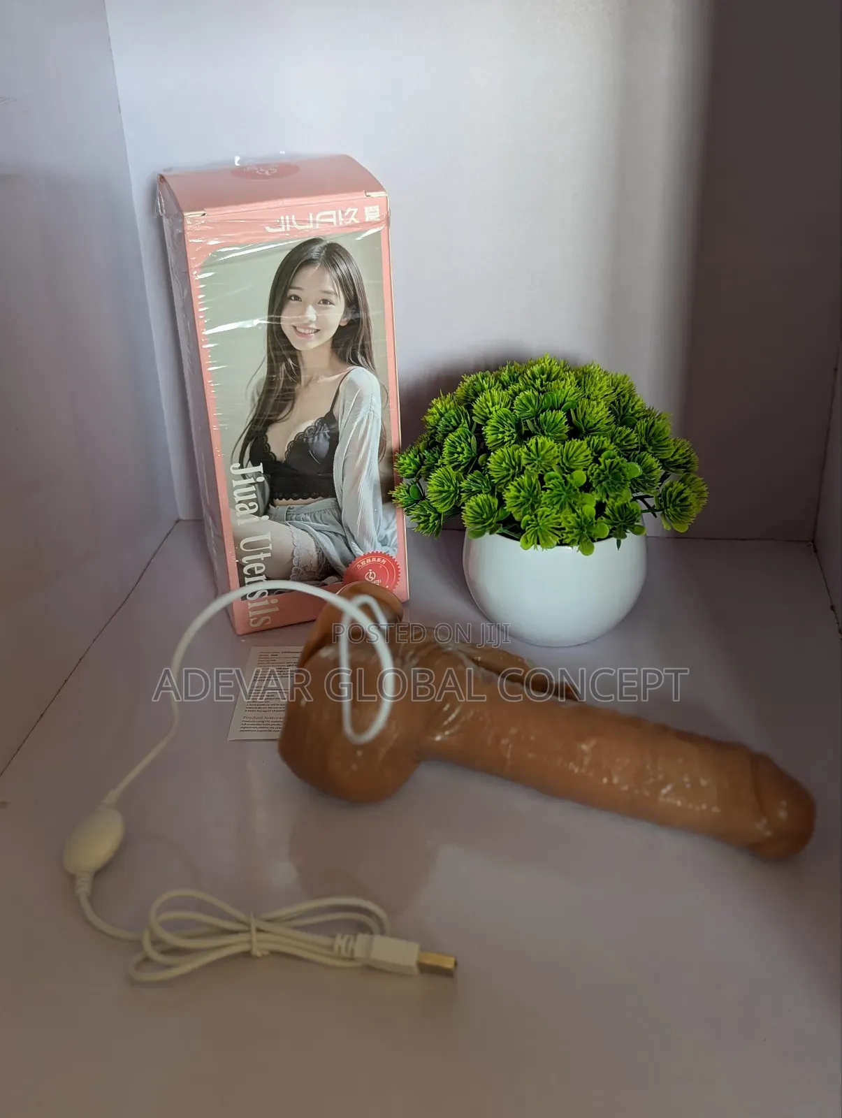 5/6 Inches Jiuai Thrusting Usb Powered Vibrating Dildo for Women