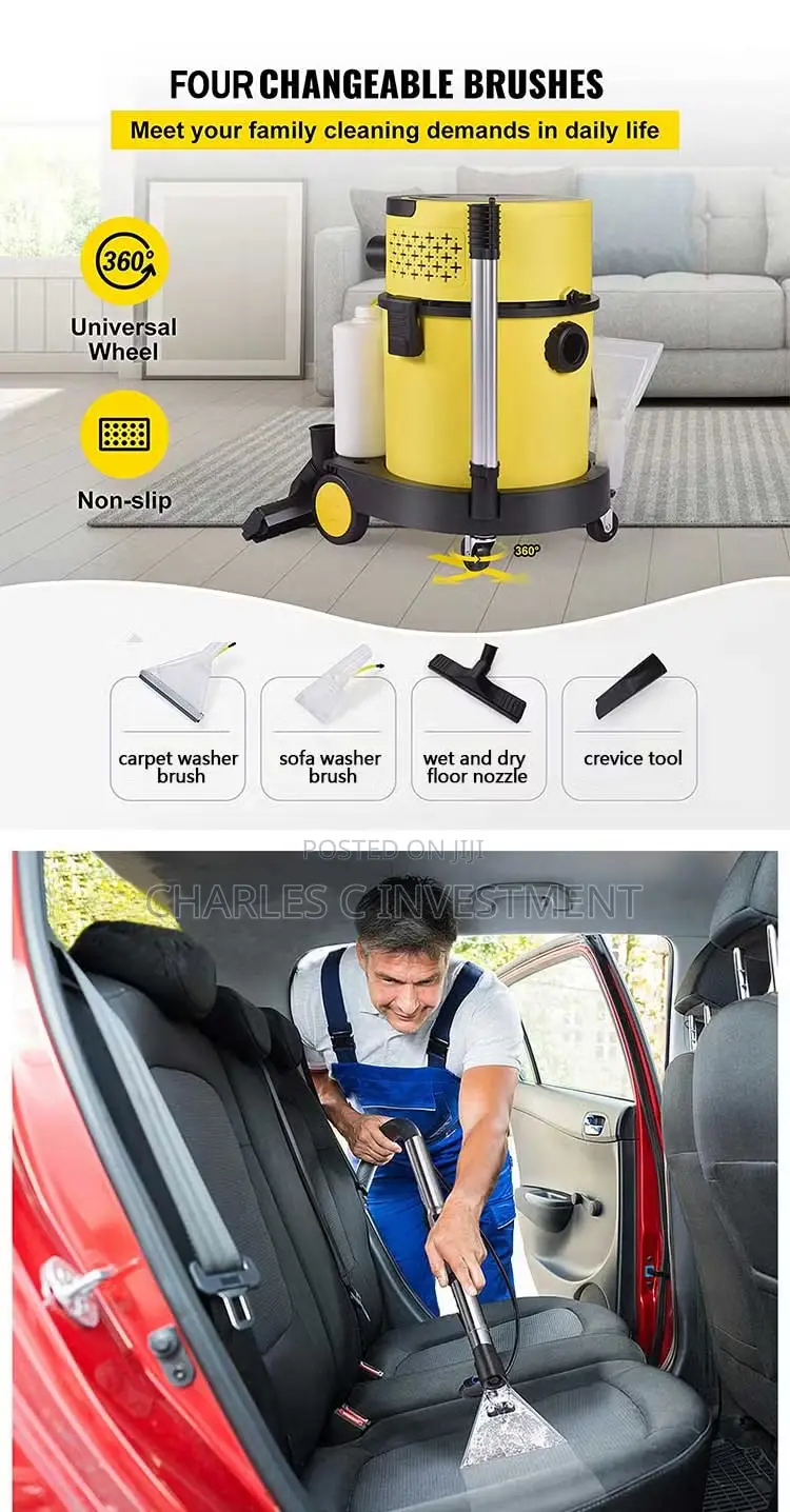 4-in-1 Upholstery Spray Vacuum Cleaner For Carpet,Floor, Sofa,Car