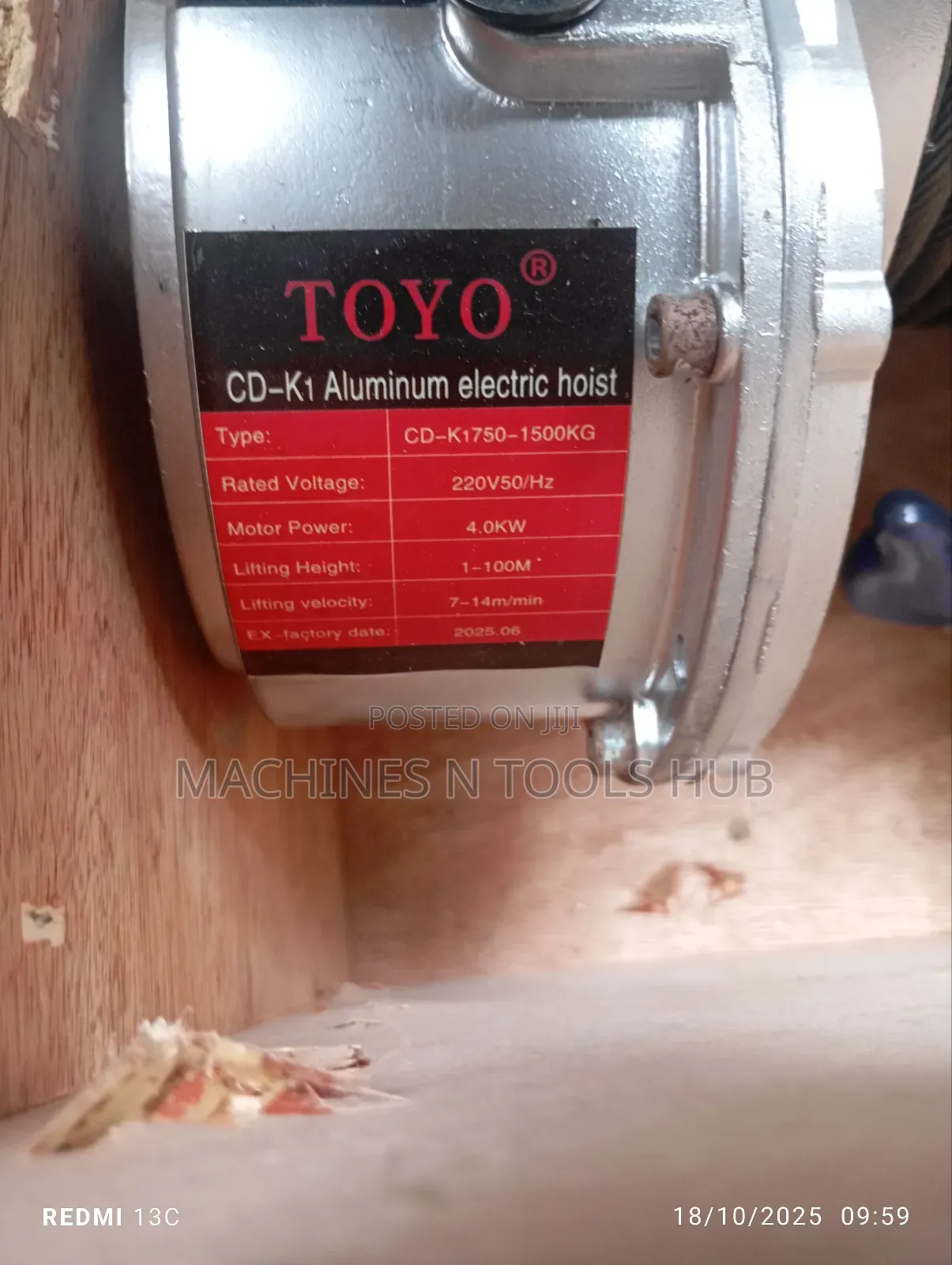 1500kg Electric Rope Hoist
