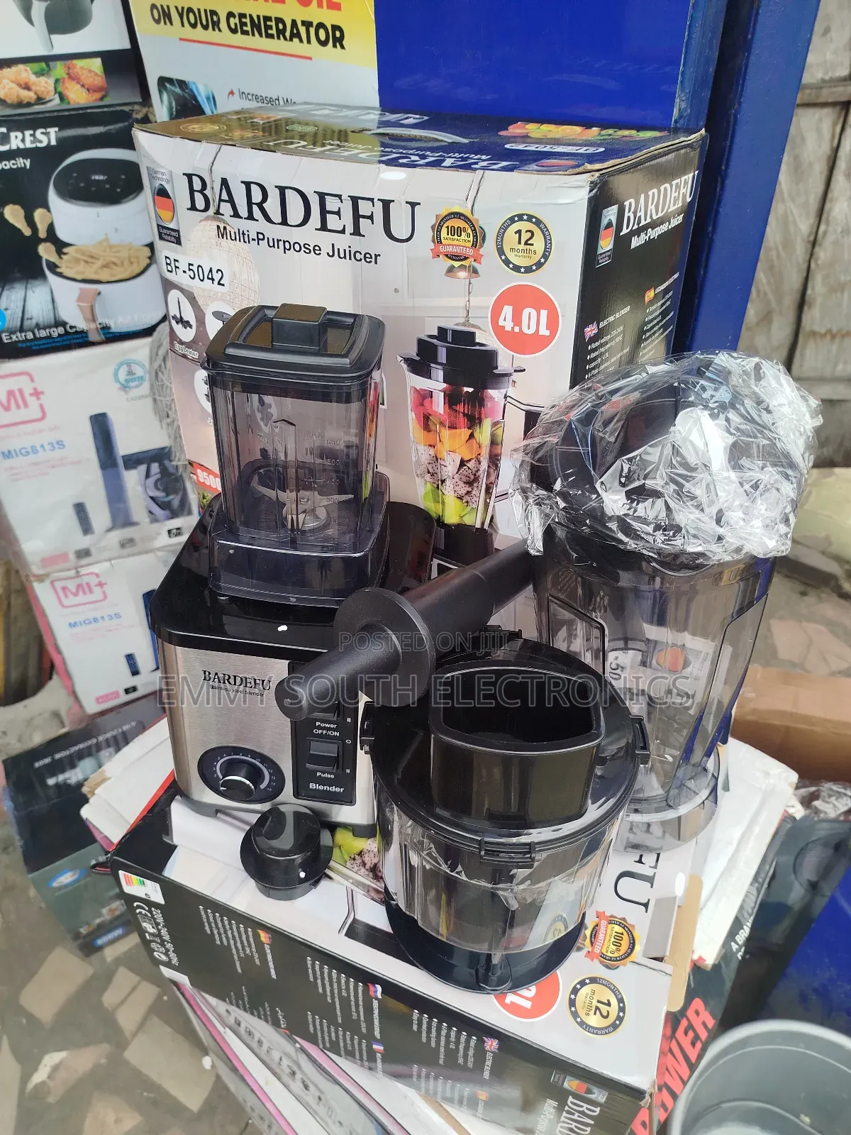 Bardefu Mulit- Purpose Juicer Blender 8 In 1 9500 Watts 4.0 Liters