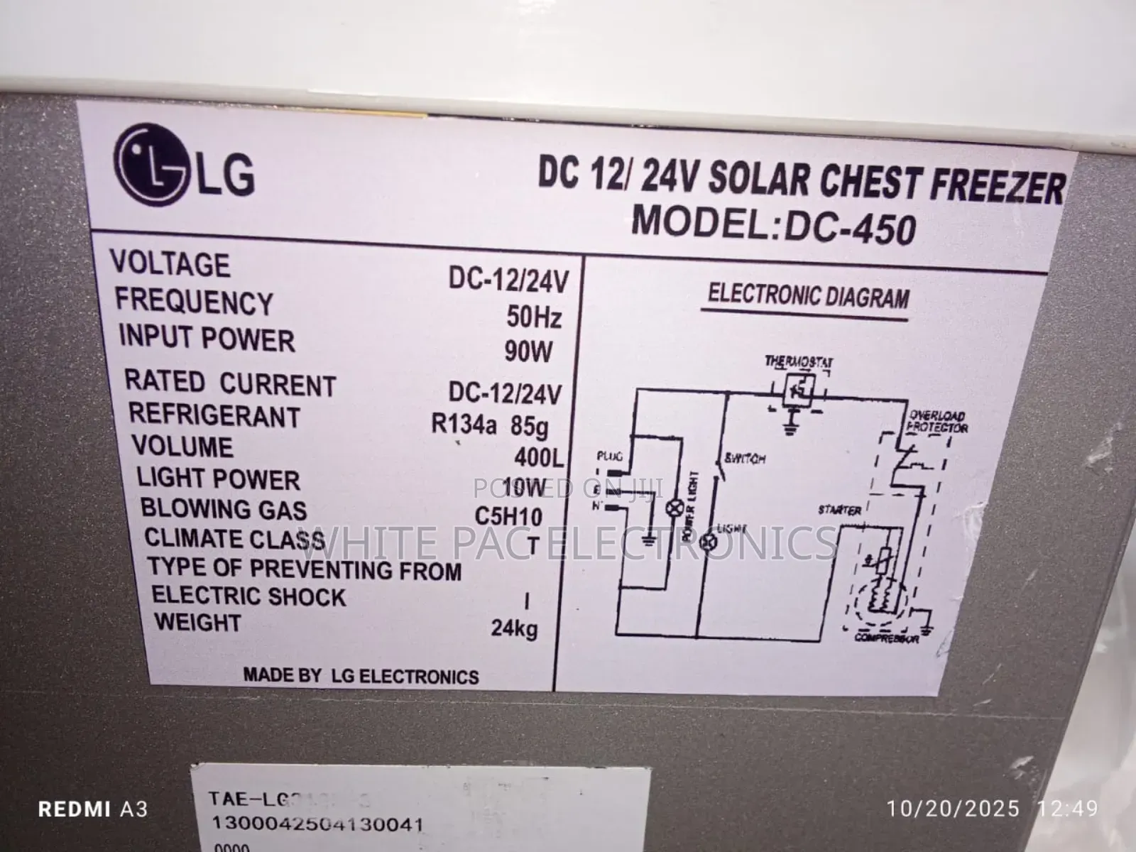 Lg Solar Freezer 400 Litre Strong And Reliable Fast Freezing > 2 Yrs