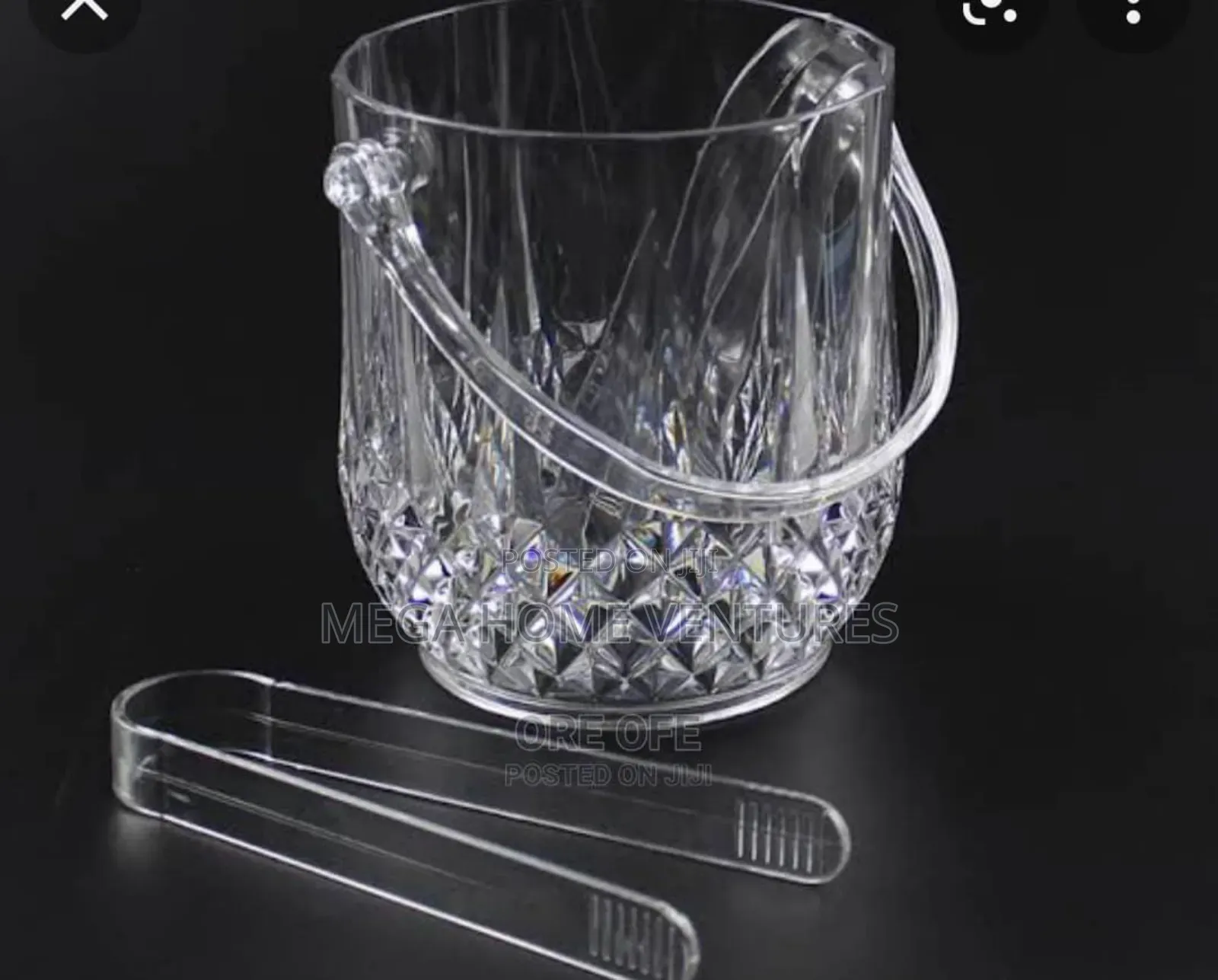 Acrylic Crystal Ice Bucket With Ice Picker