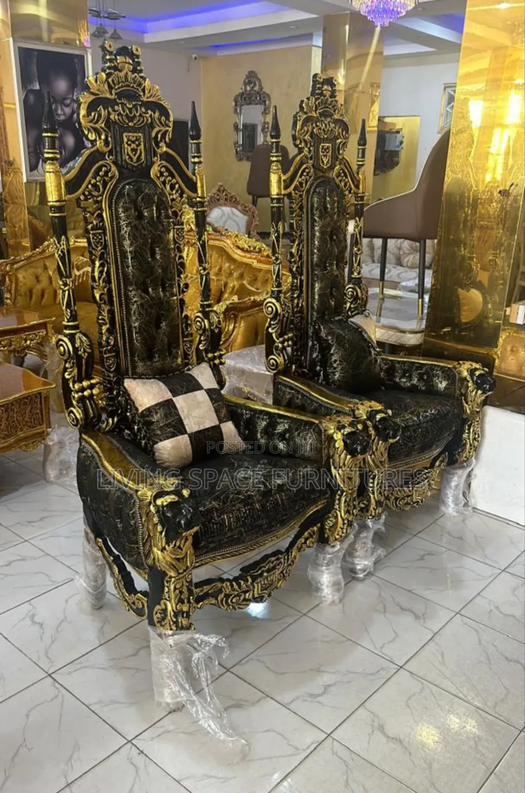 Superb Royal Accent Fabric Me and You Console Chairs