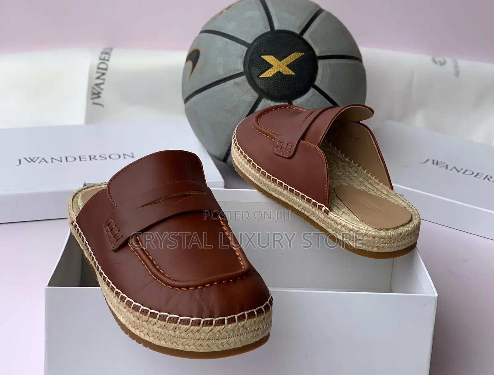 Jw Anderson Quality Luxury Men Genuine Leather Slip-On