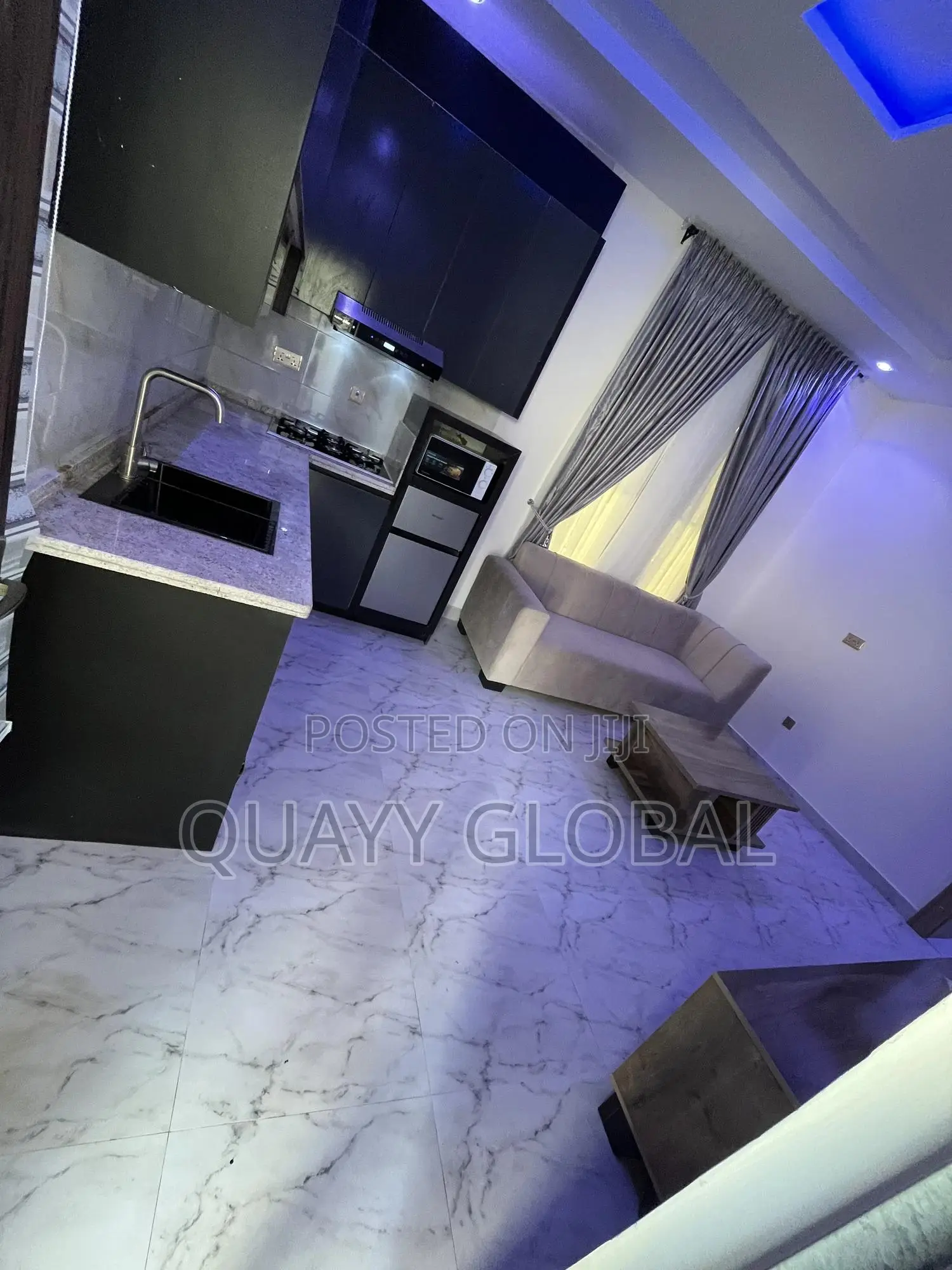 Fully Furnished Coded One Bedroom Apartment With 24/7 Light and Wifi