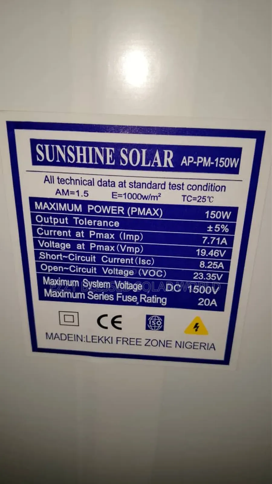 Solar Panel, 150w