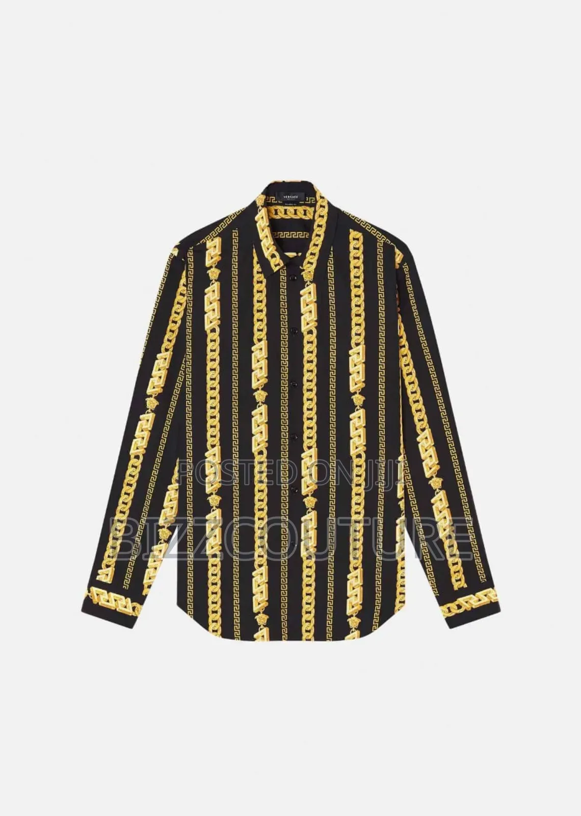 Original Versace Chain Pinstripe Silks Shirts Available in Store
