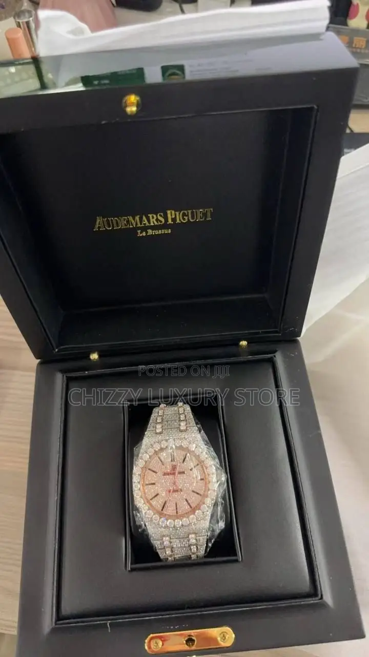 Audemars Piguet Quality Luxury Men All Round Iced Wristwatch
